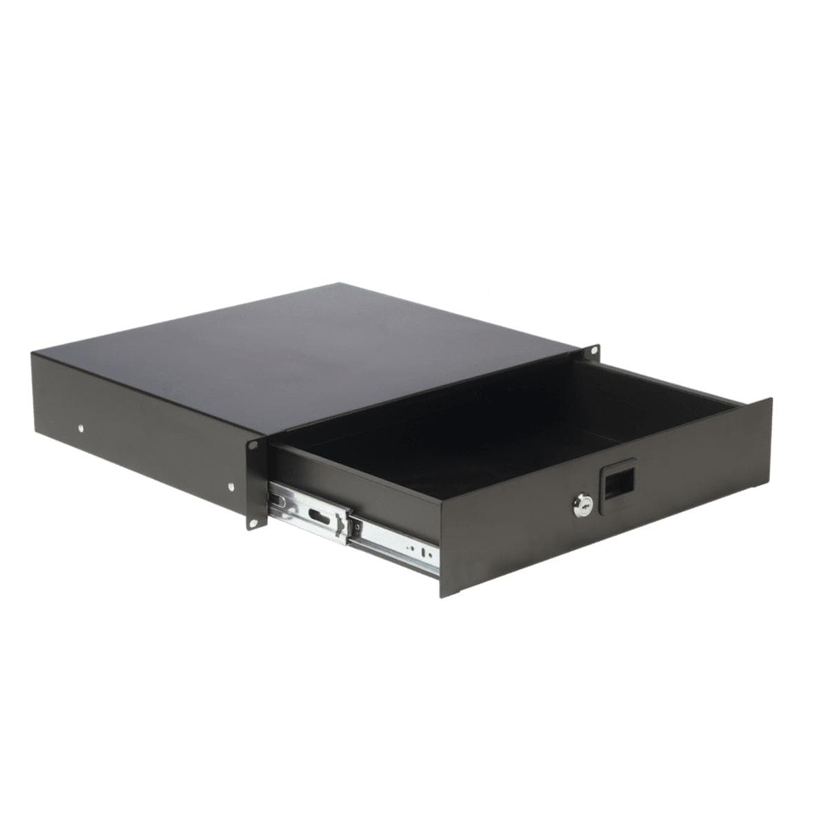 19" rack drawer - 2 unit - with key lock