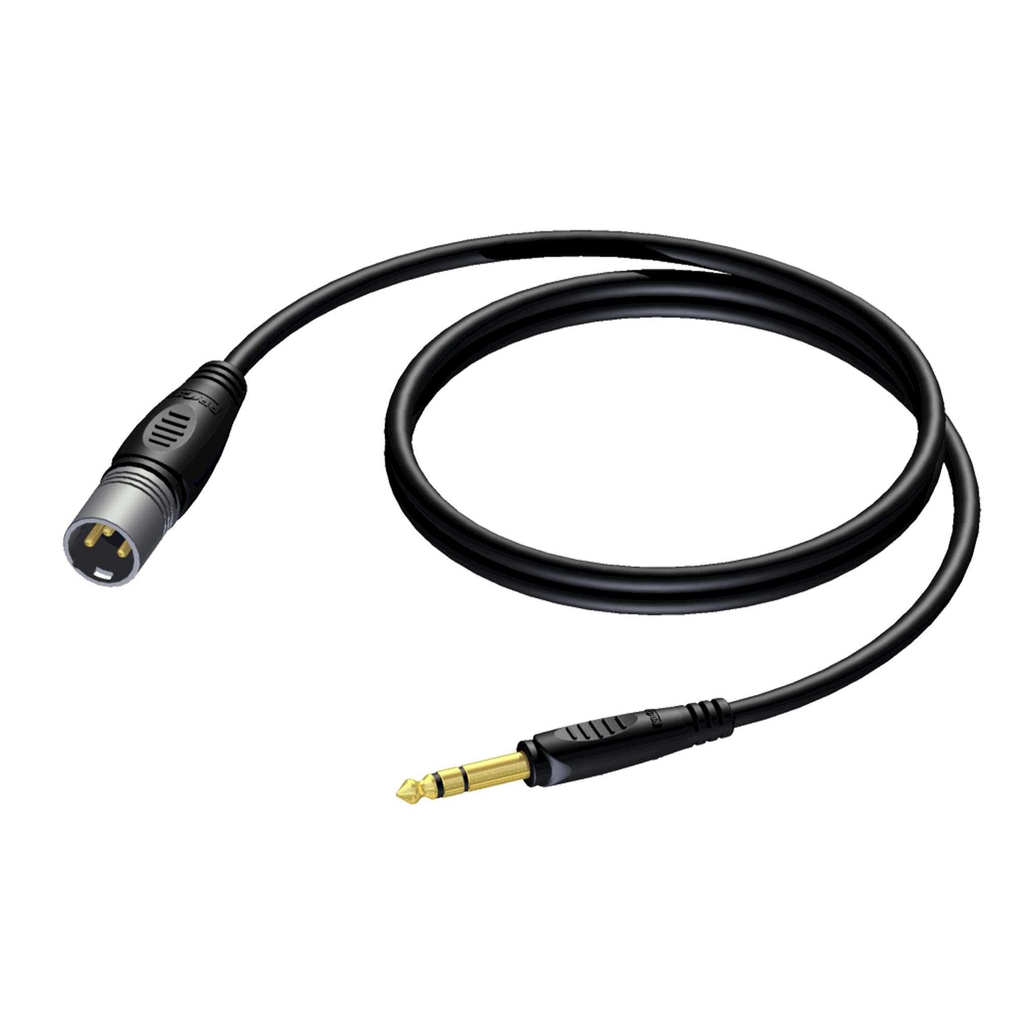 XLR male - 6.3 mm Jack male stereo 10 meter - hanger