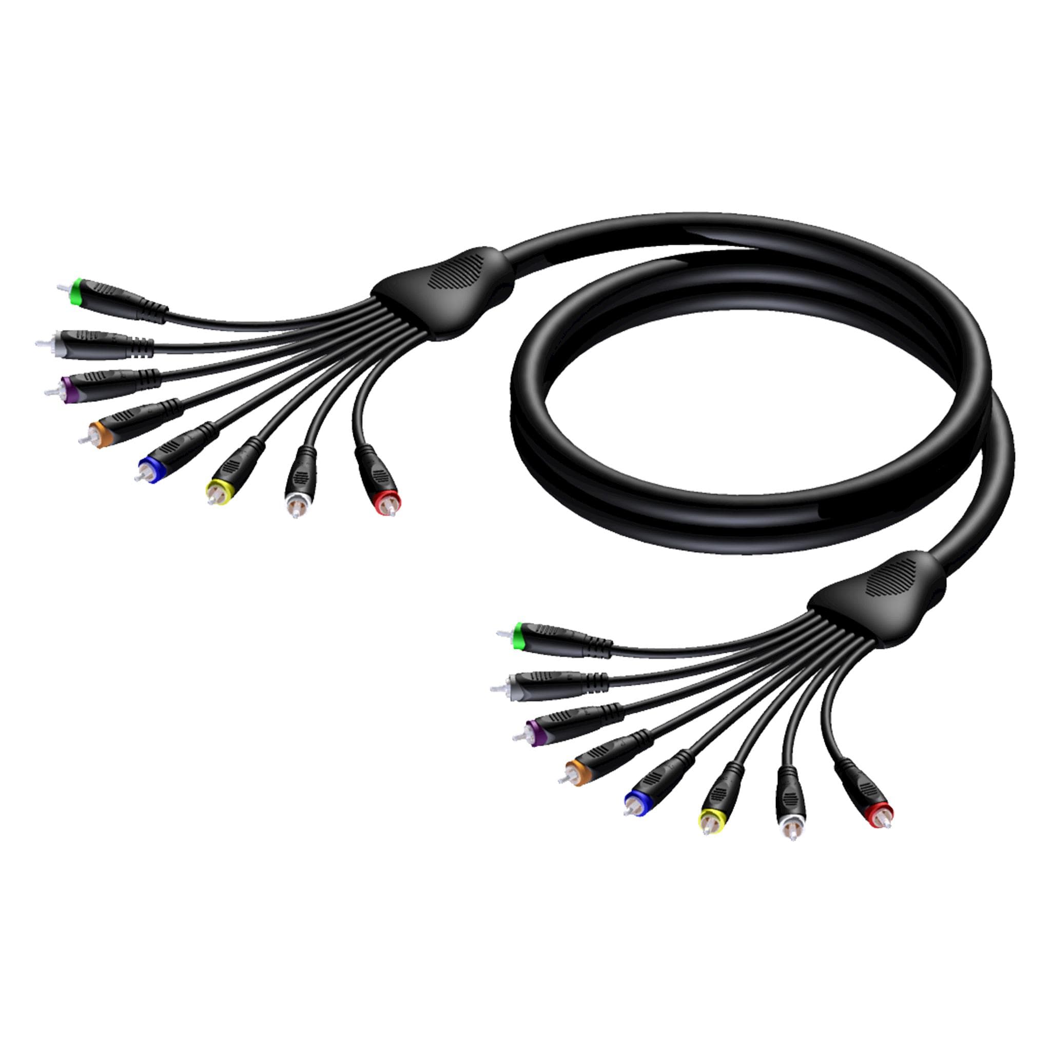 Multi core cable - 8 x RCA/Cinch male - 8 x RCA/Cinch male 5 meter
