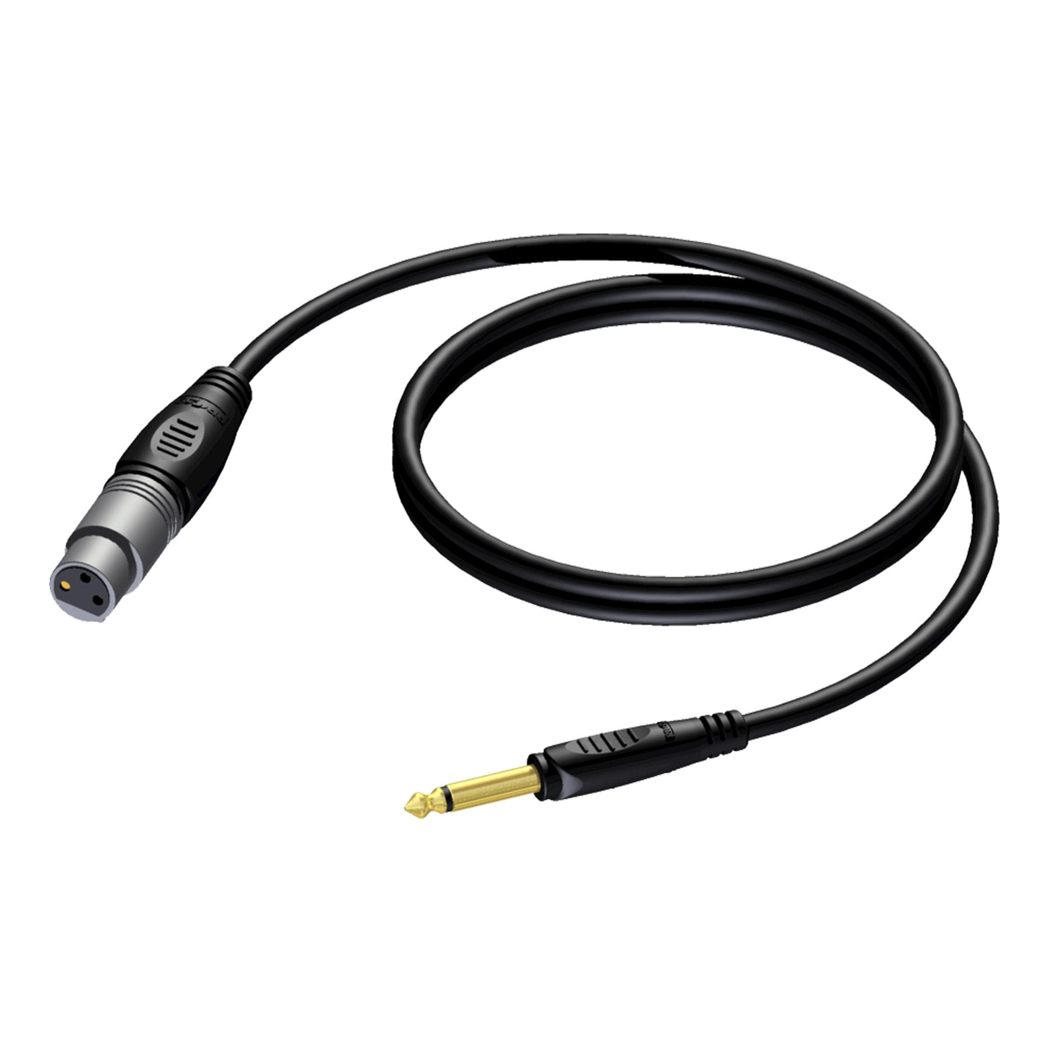 6.3 mm Jack male mono - XLR female 5 meter - hanger