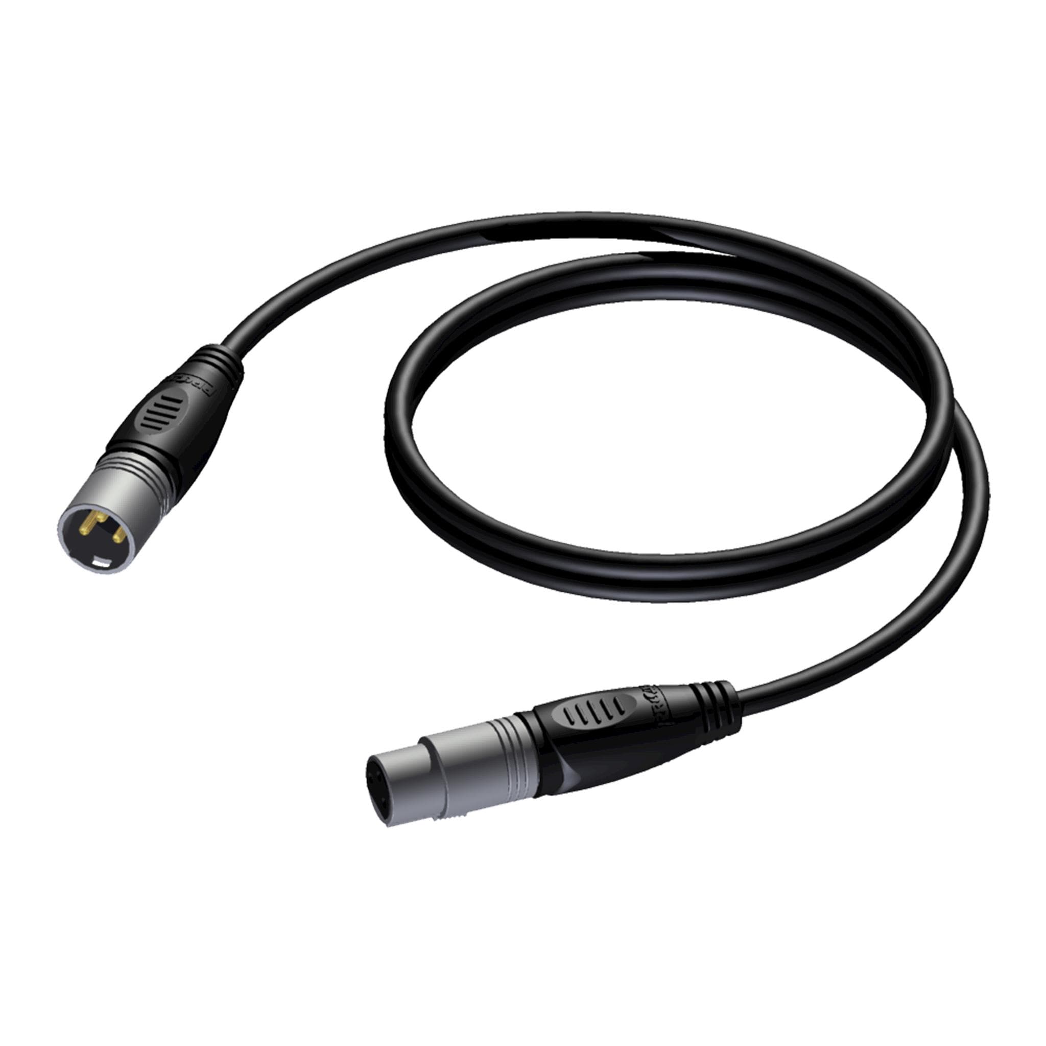 DMX AES/ EBU cable - XLR male - XLR female 0.5 meter - hanger