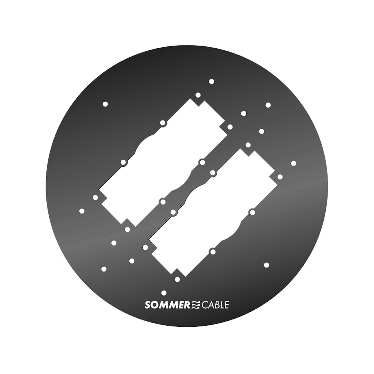 Sommer cable Front panel with 2 x SOMMER universal multipin hole for GT310, HT and SK-Modelle, anthr