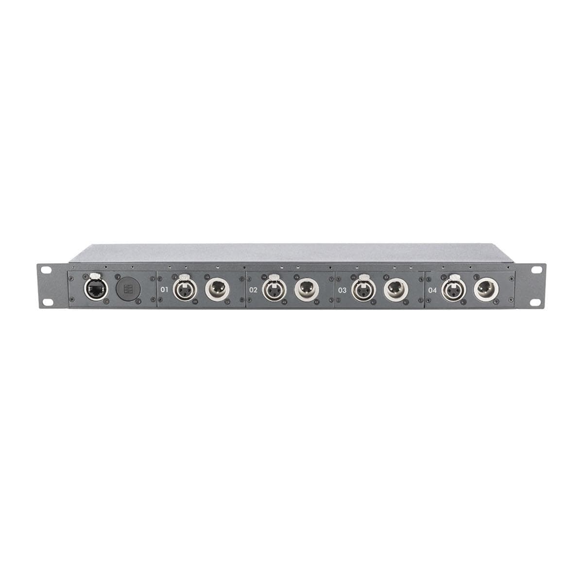 Sommer cable Connection Panel SYSPAN , 2 HE, 3 BE; depth: 80 mm, 4 x XLR 3-pole female/4 x XLR 3-p