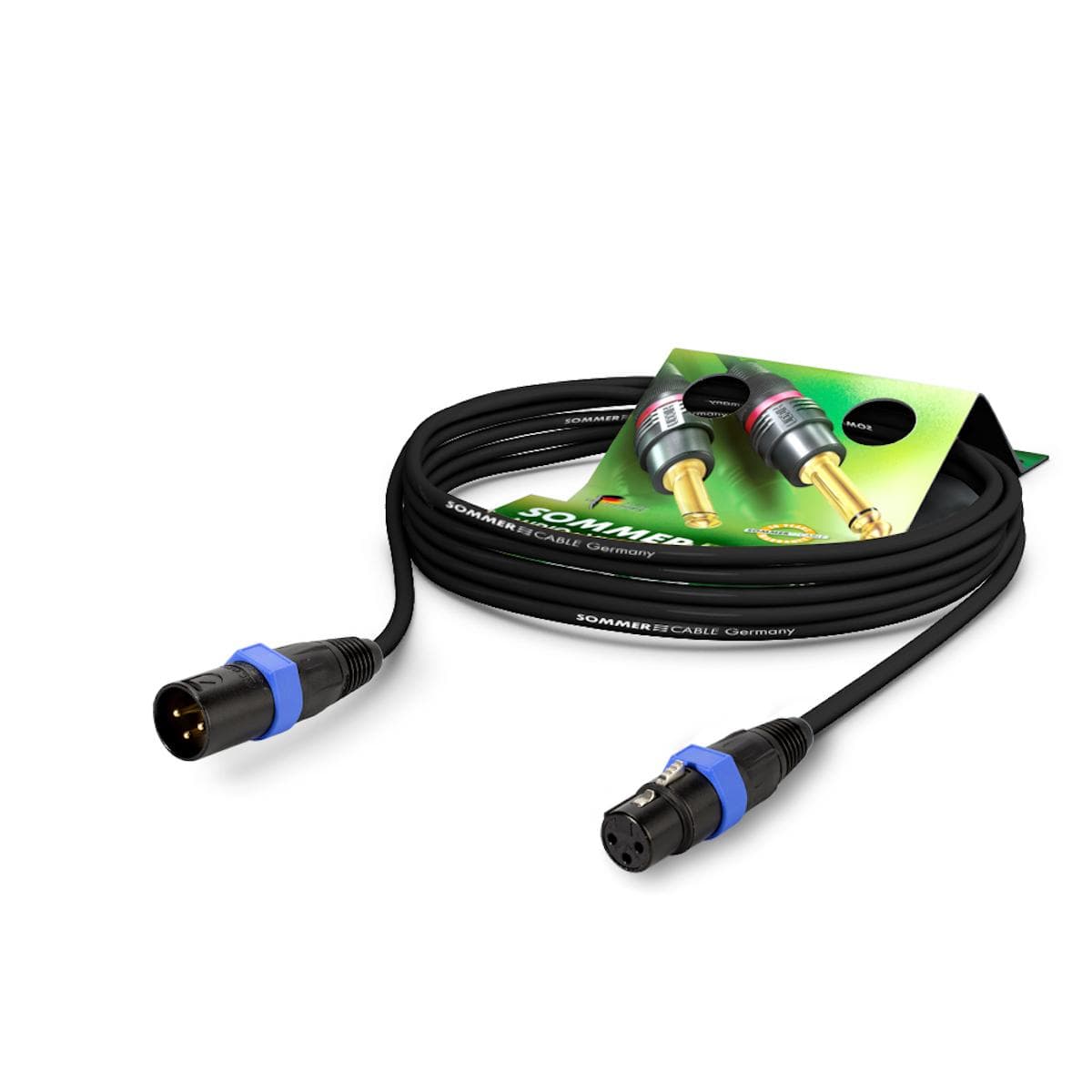 Microphone Cable SC-Square 4-Core MKII Highflex, 4 x 0,20 mm² | XLR / XLR, NEUTRIK | 15,00m | black