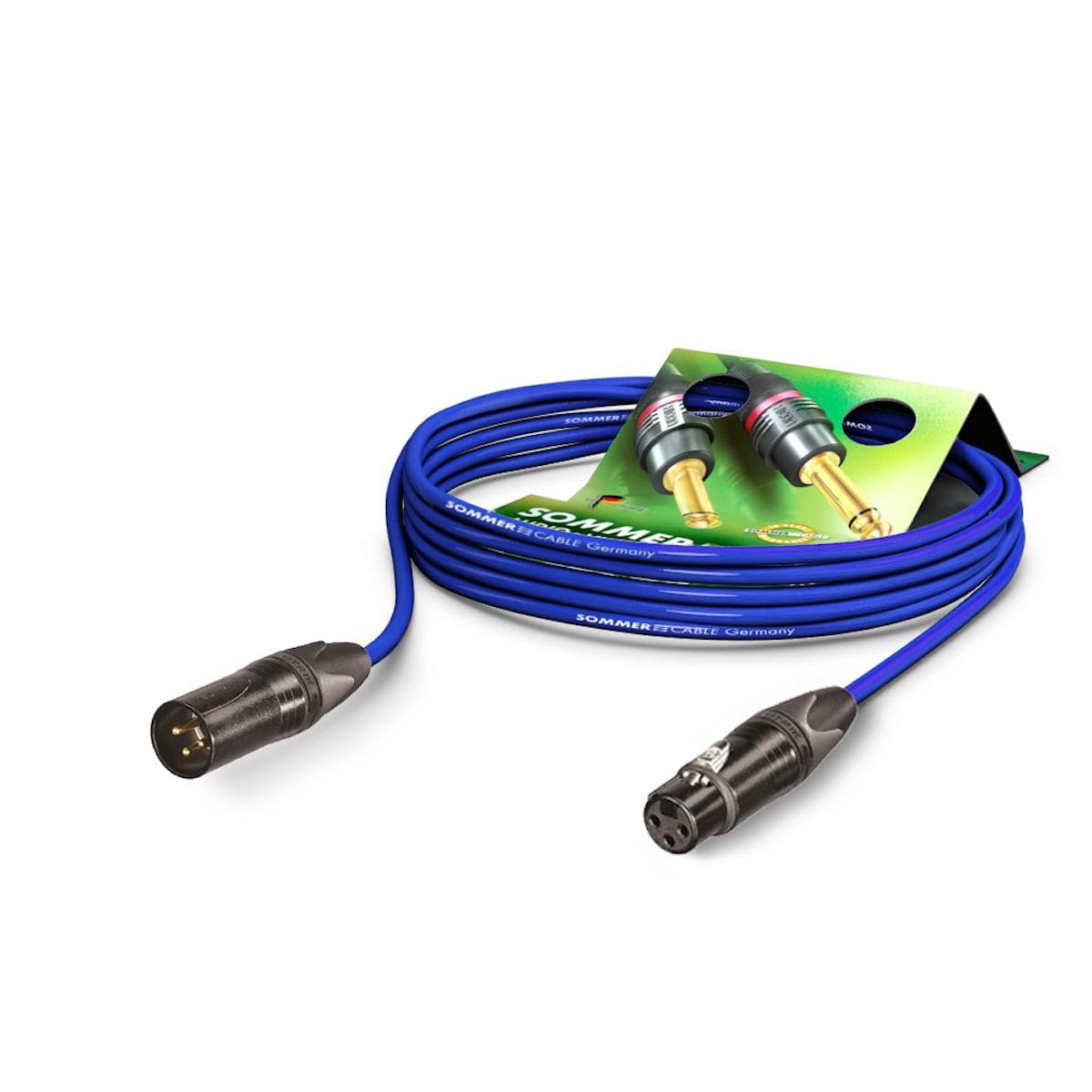 Microphone Cable SC-Source MKII Highflex, 2 x 0,25 mm² | XLR / XLR, NEUTRIK | 20,00m | blue