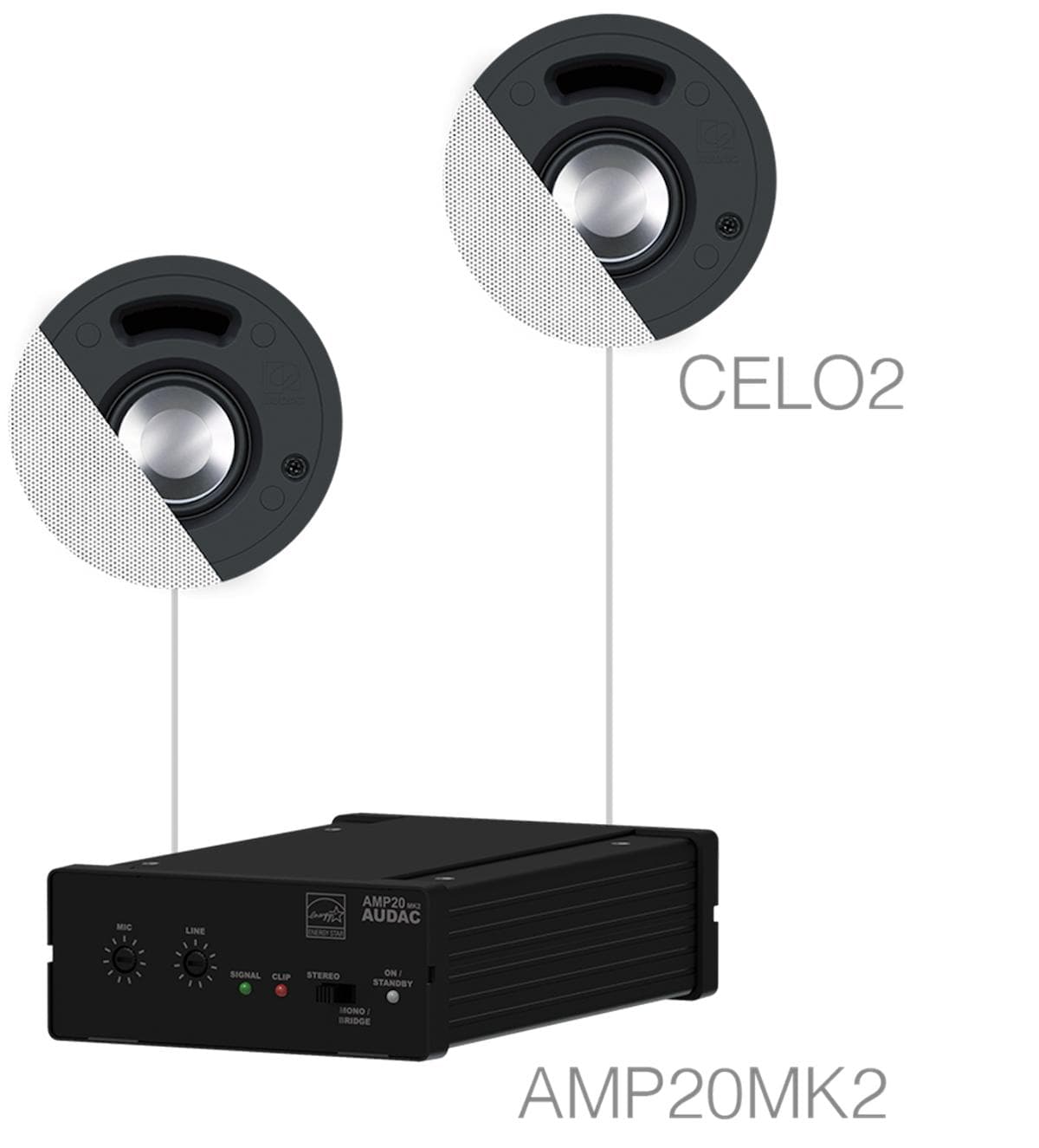 SENSO2.2/W 2 x CELO2 + AMP20MK2 White version