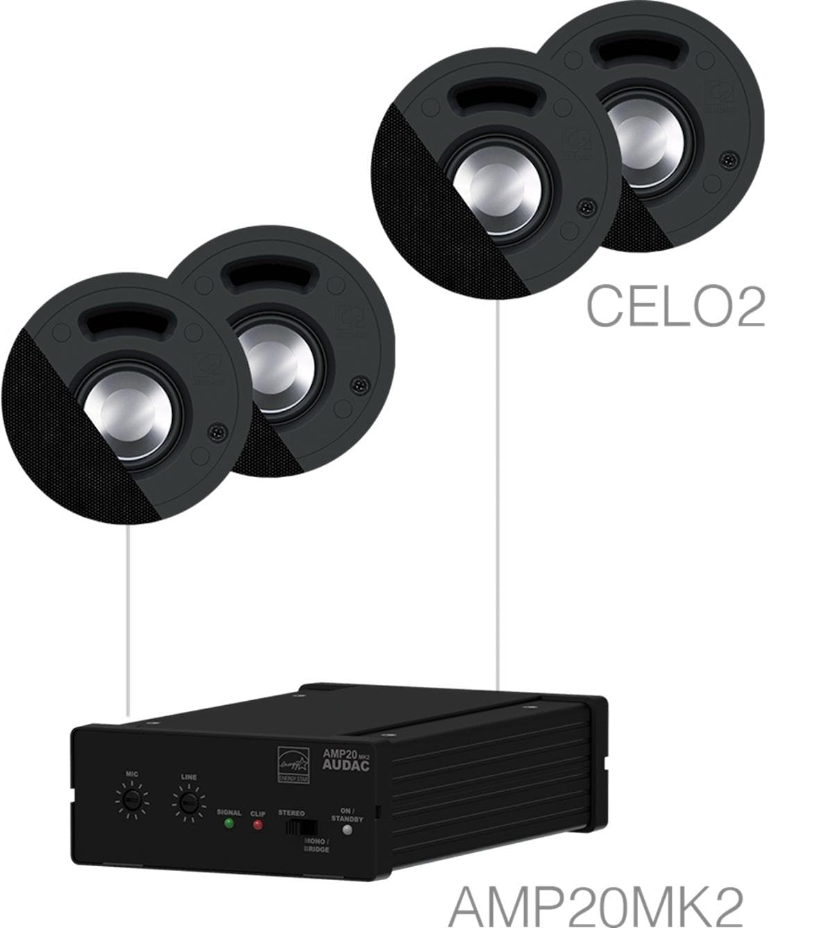 SENSO2.4/B 4 x CELO2 + AMP20 Black version