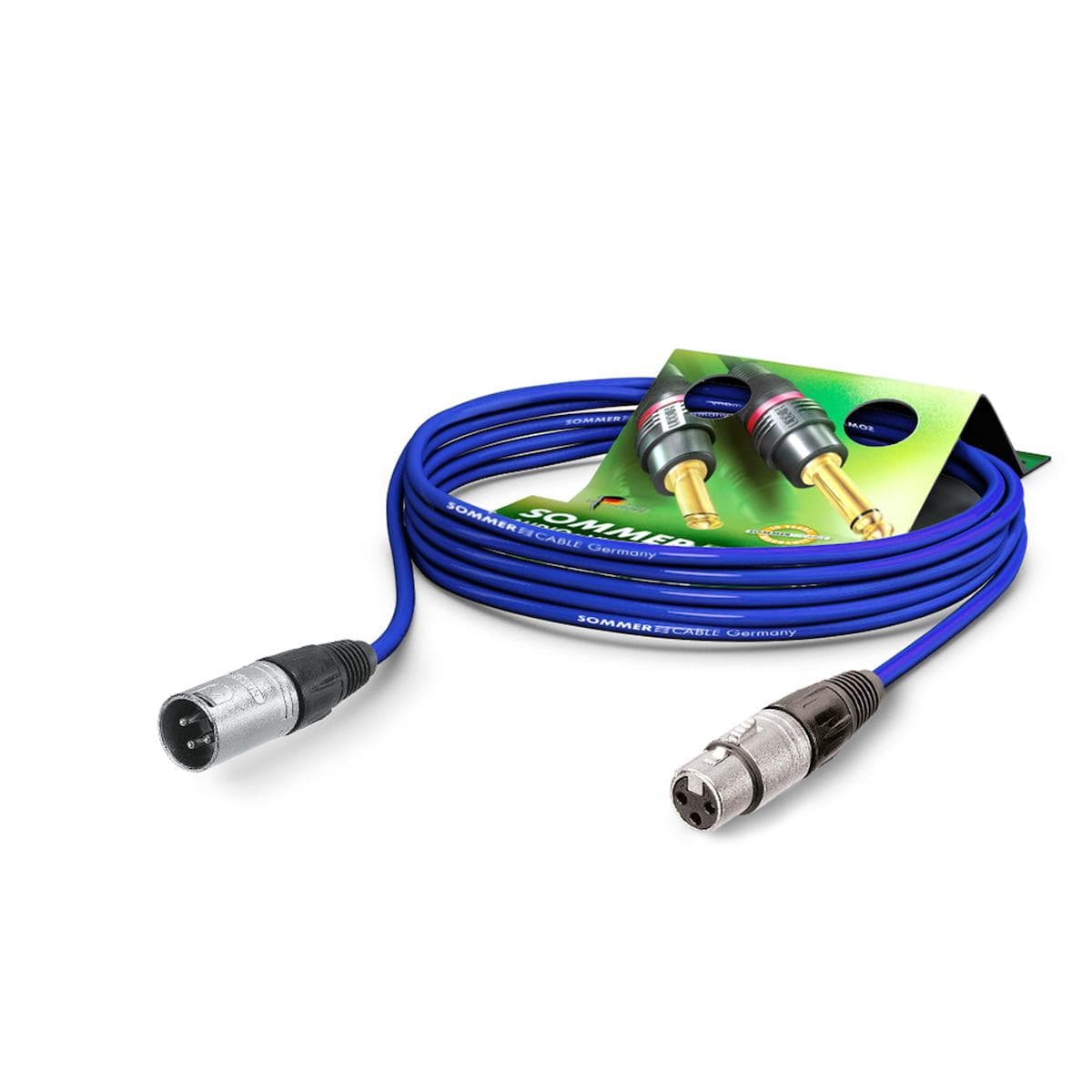 Microphone Cable Stage 22 Highflex, 2 x 0,22 mm² | XLR / XLR, NEUTRIK | 10,00m | blue