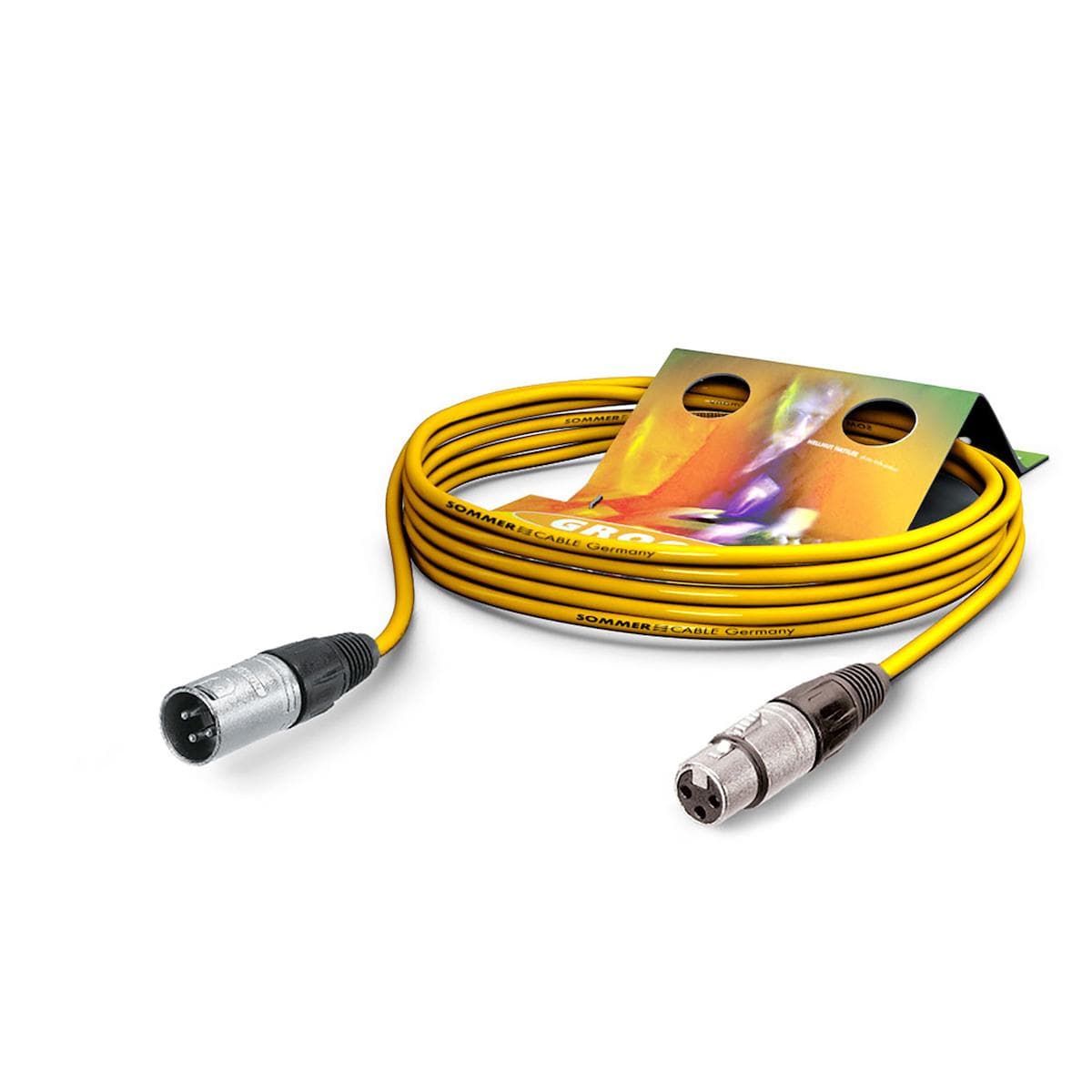 Microphone Cable Stage 22 Highflex, 2 x 0,22 mm² | XLR / XLR, NEUTRIK | 10,00m | yellow