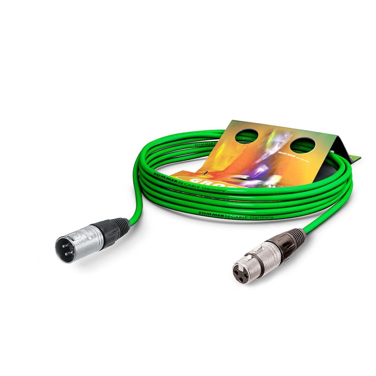 Microphone Cable Stage 22 Highflex, 2 x 0,22 mm² | XLR / XLR, NEUTRIK | 10,00m | green