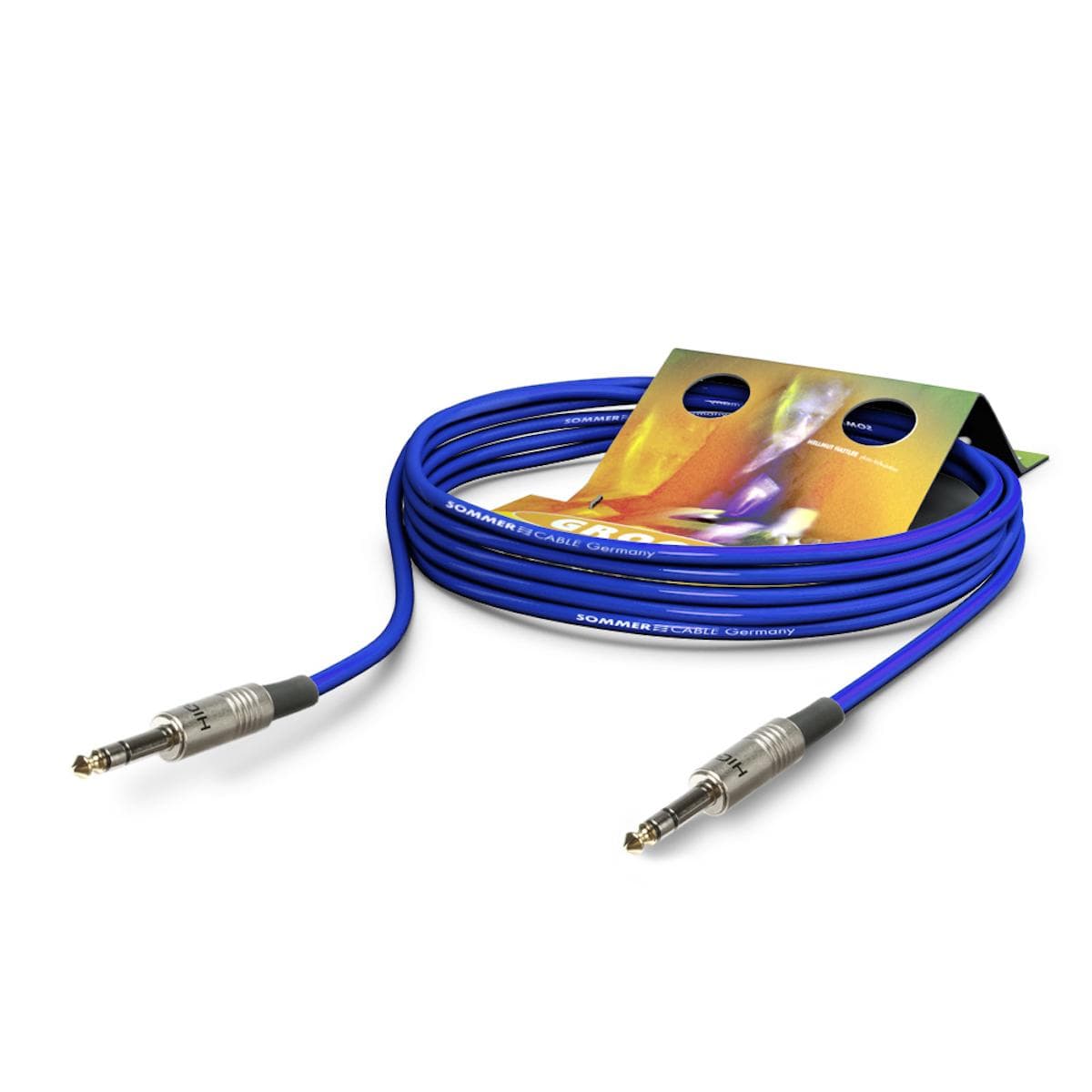 Patch- / insertcable Stage 22 Highflex, 2 x 0,22 mm² | jack / jack, HICON | 5,00m | blue