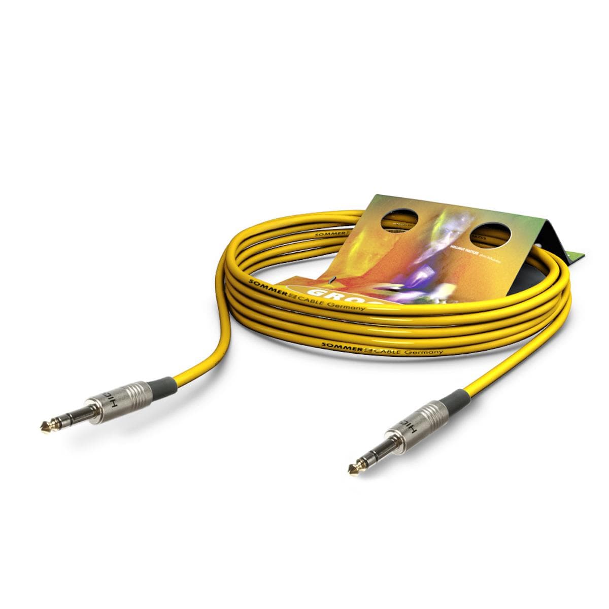 Patch- / insertcable Stage 22 Highflex, 2 x 0,22 mm² | jack / jack, HICON | 5,00m | yellow