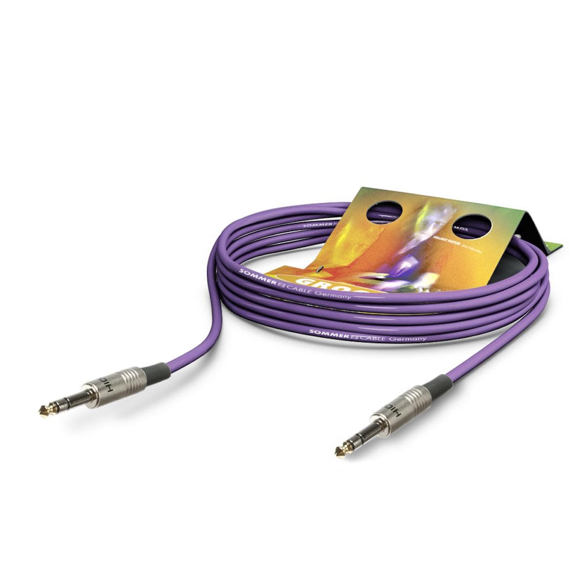 Patch- / insertcable Stage 22 Highflex, 2 x 0,22 mm² | jack / jack, HICON | 5,00m | purple