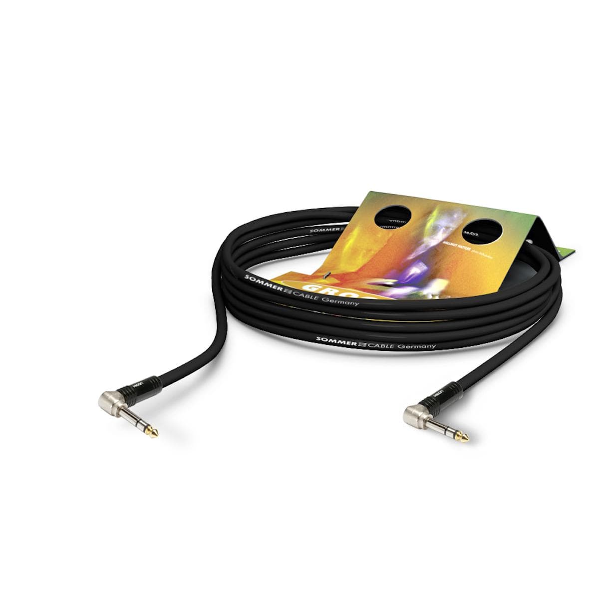 Insert cable balanced Stage 22 Highflex, 2 x 0,22 mm² | jack 90° / jack 90°, HICON | 15,00m | black