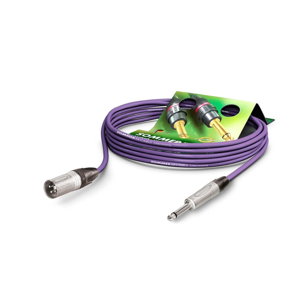 Microphone Cable Stage 22 Highflex, 2 x 0,22 mm² | XLR / jack, NEUTRIK | 5,00m | purple