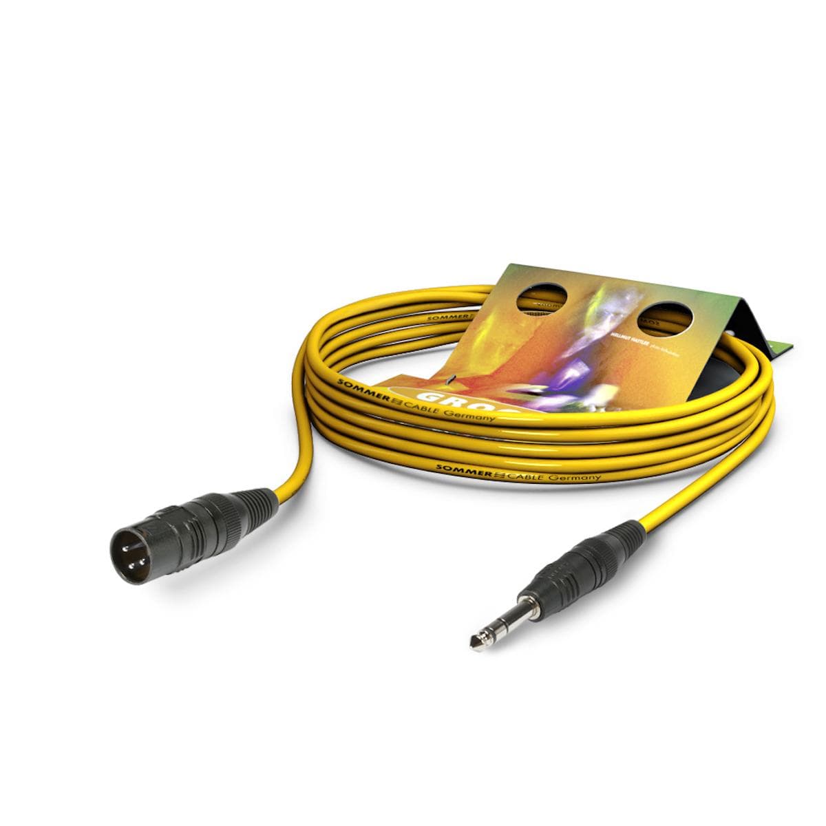 Microphone Cable Stage 22 Highflex, 2 x 0,22 mm² | XLR / jack, HICON | 10,00m | yellow