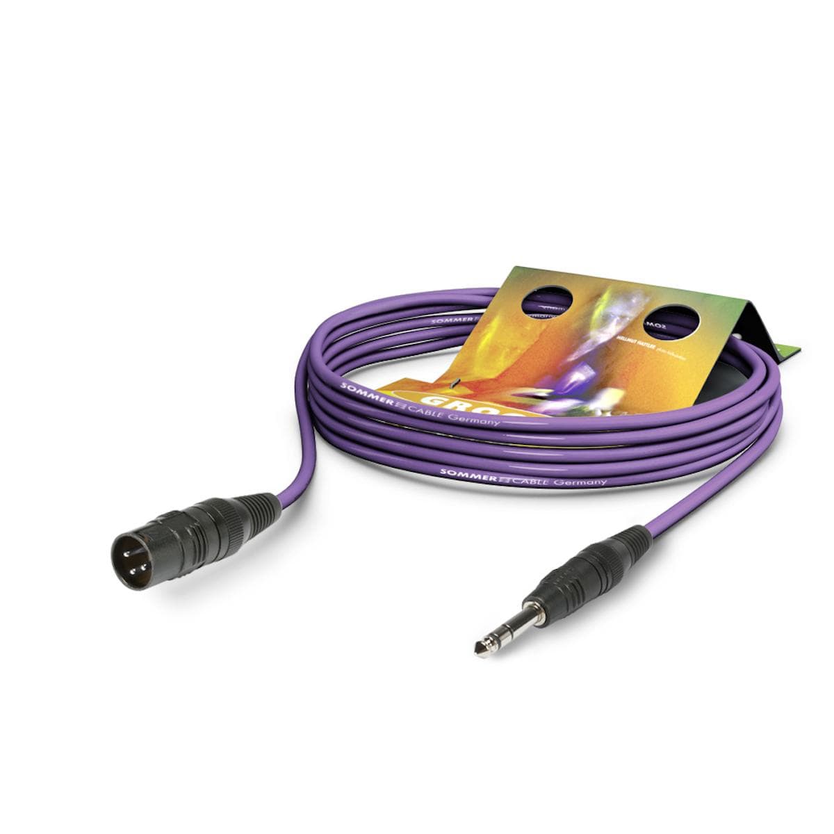 Microphone Cable Stage 22 Highflex, 2 x 0,22 mm² | XLR / jack, HICON | 10,00m | purple