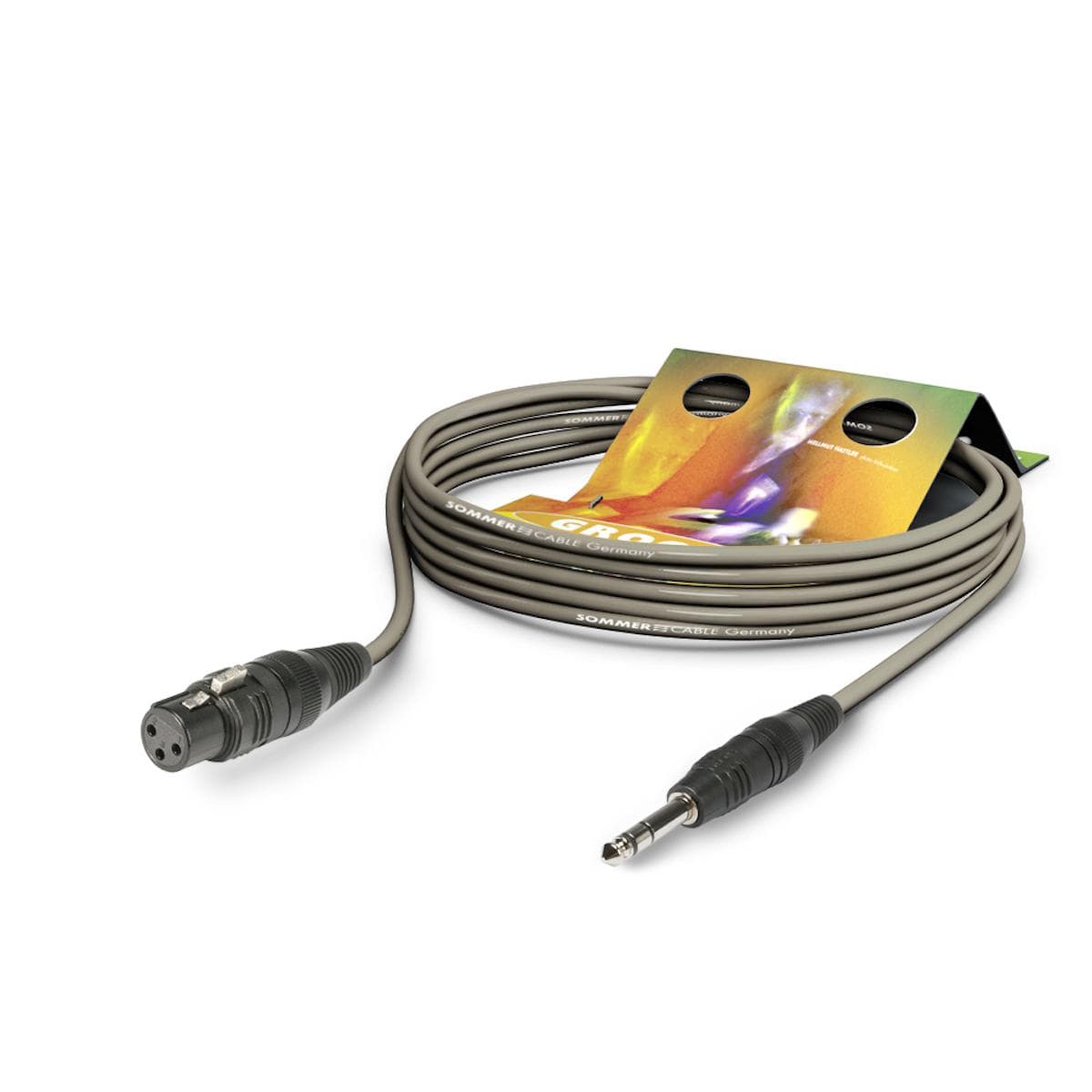 Microphone Cable Stage 22 Highflex, 2 x 0,22 mm² | XLR / jack, HICON | 3,00m | grey