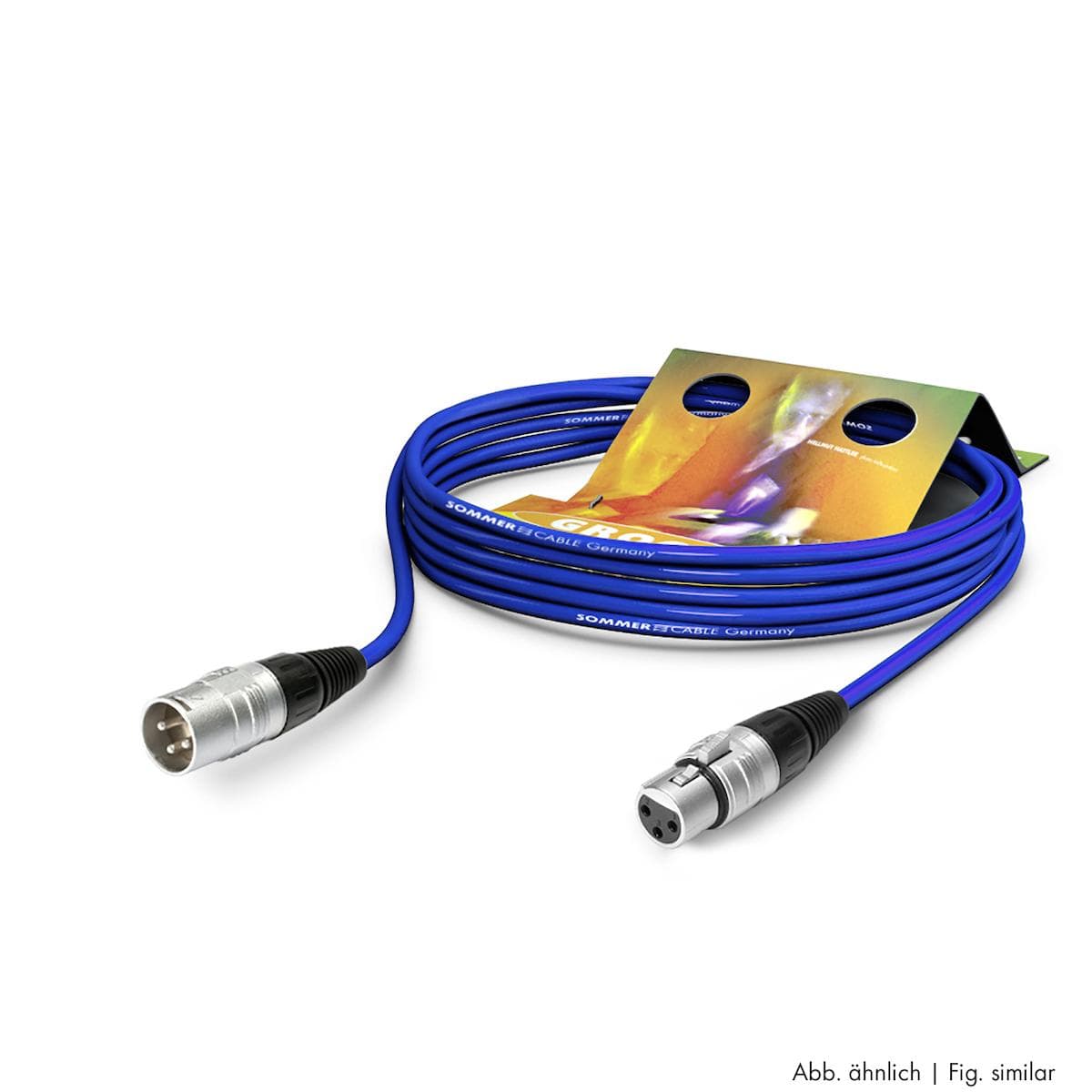 Microphone Cable Stage 22 Highflex, 2 x 0,22 mm² | XLR / XLR, HICON | 20,00m | blue