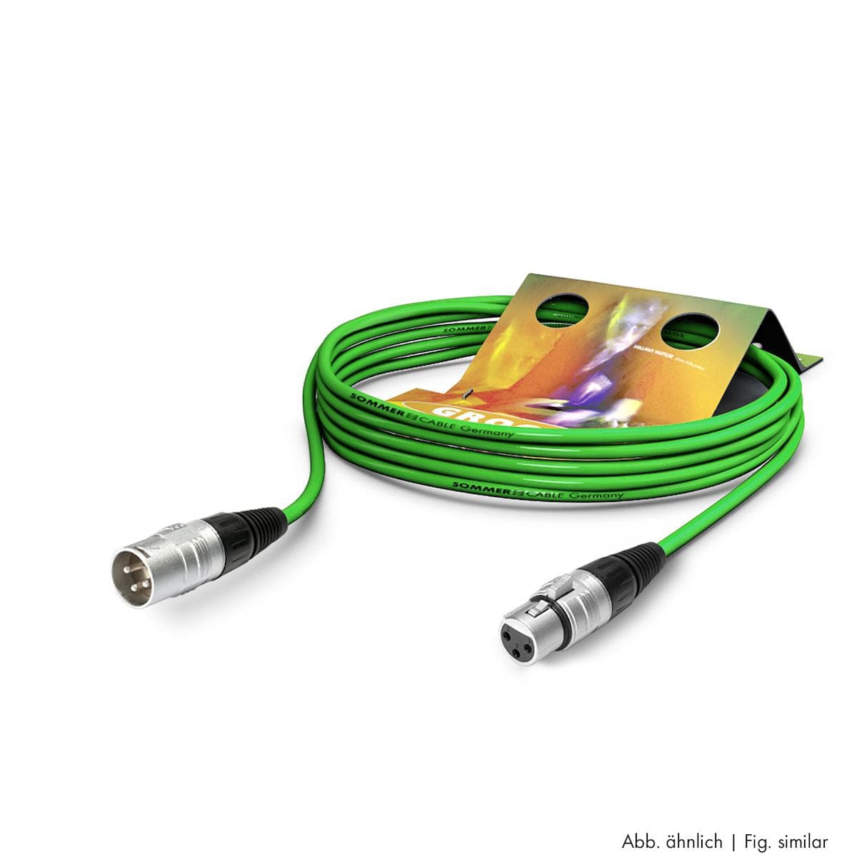 Microphone Cable Stage 22 Highflex, 2 x 0,22 mm² | XLR / XLR, HICON | 20,00m | green