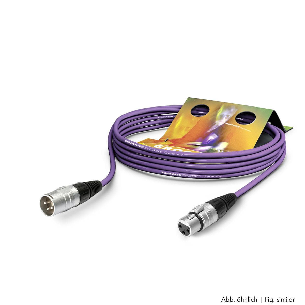 Microphone Cable Stage 22 Highflex, 2 x 0,22 mm² | XLR / XLR, HICON | 20,00m | purple