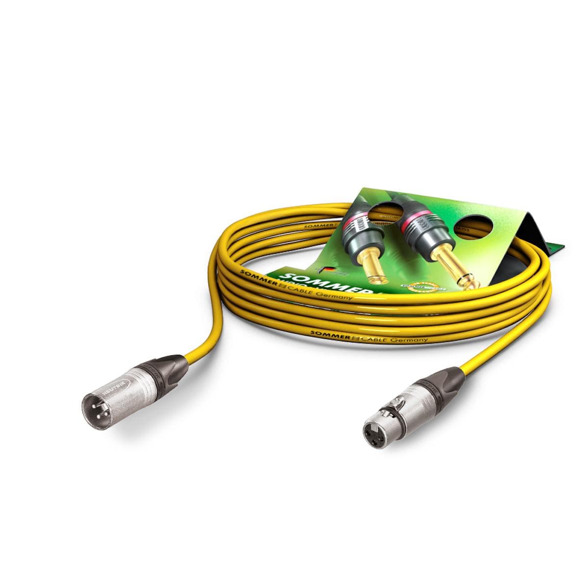 Microphone Cable Stage 22 Highflex, 2 x 0,22 mm² | XLR / XLR, NEUTRIK | 20,00m | yellow