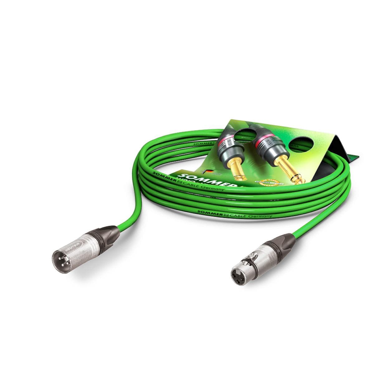 Microphone Cable Stage 22 Highflex, 2 x 0,22 mm² | XLR / XLR, NEUTRIK | 20,00m | green