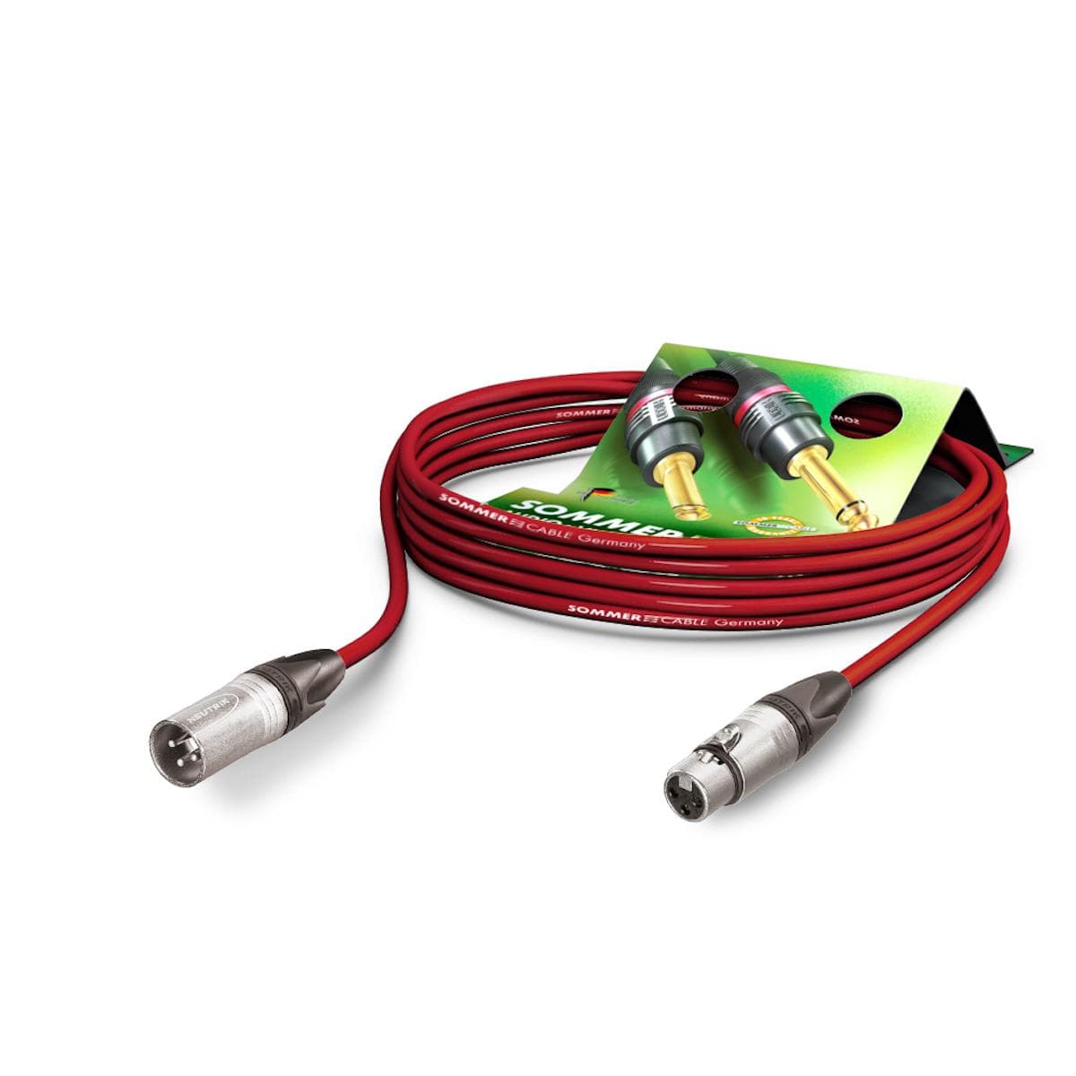 Microphone Cable Stage 22 Highflex, 2 x 0,22 mm² | XLR / XLR, NEUTRIK | 20,00m | red