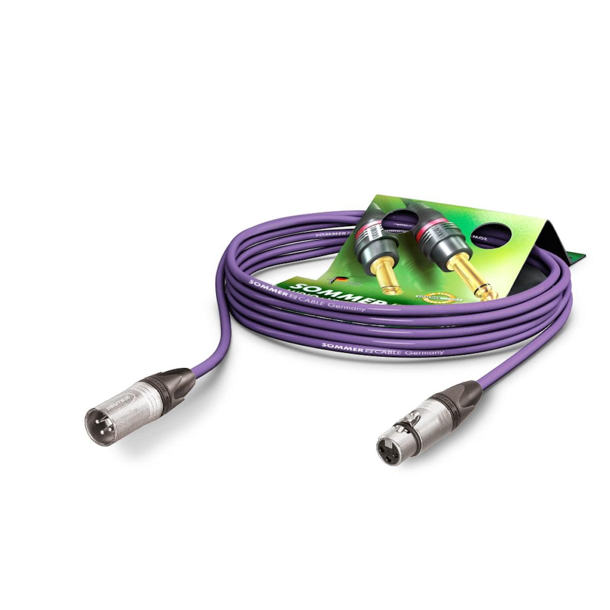 Microphone Cable Stage 22 Highflex, 2 x 0,22 mm² | XLR / XLR, NEUTRIK | 20,00m | purple
