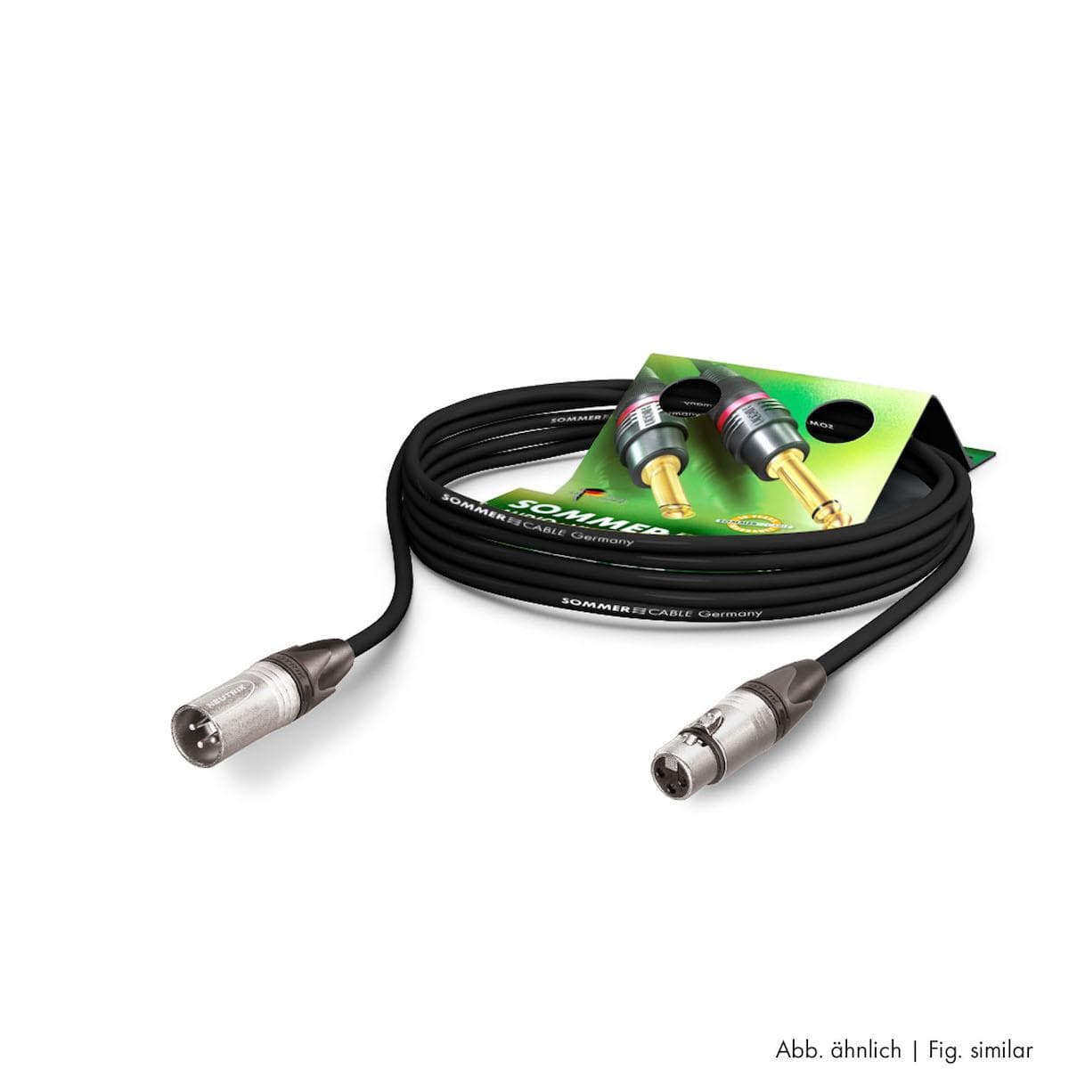 Microphone Cable Stage 22 Highflex, 2 x 0,22 mm² | XLR / XLR, NEUTRIK | 10,00m | black