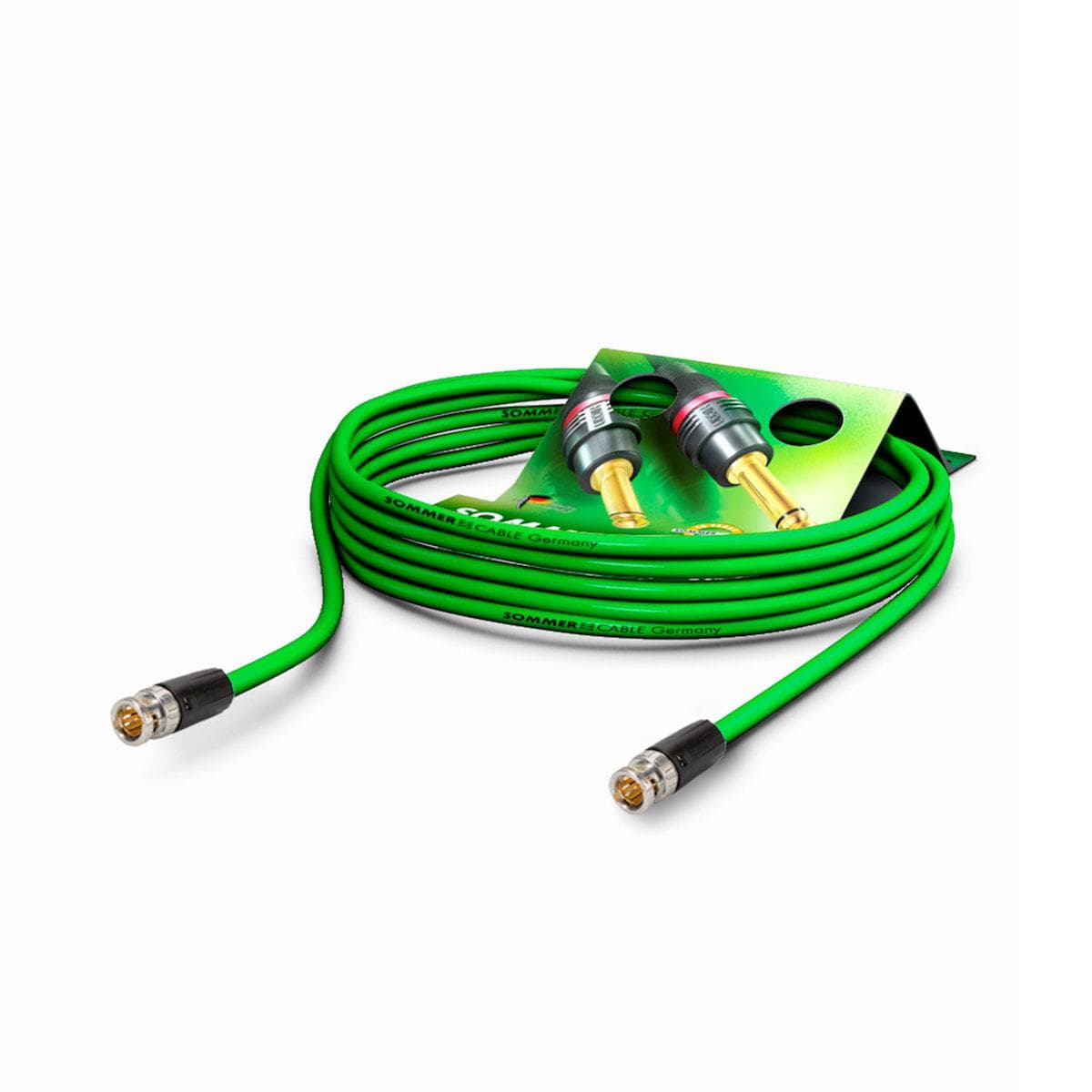 Patch cable bnc hd connector SC-Slimline (RCB), 1 x 0,28 mm² | BNC / BNC, NEUTRIK | 0,90m | green |