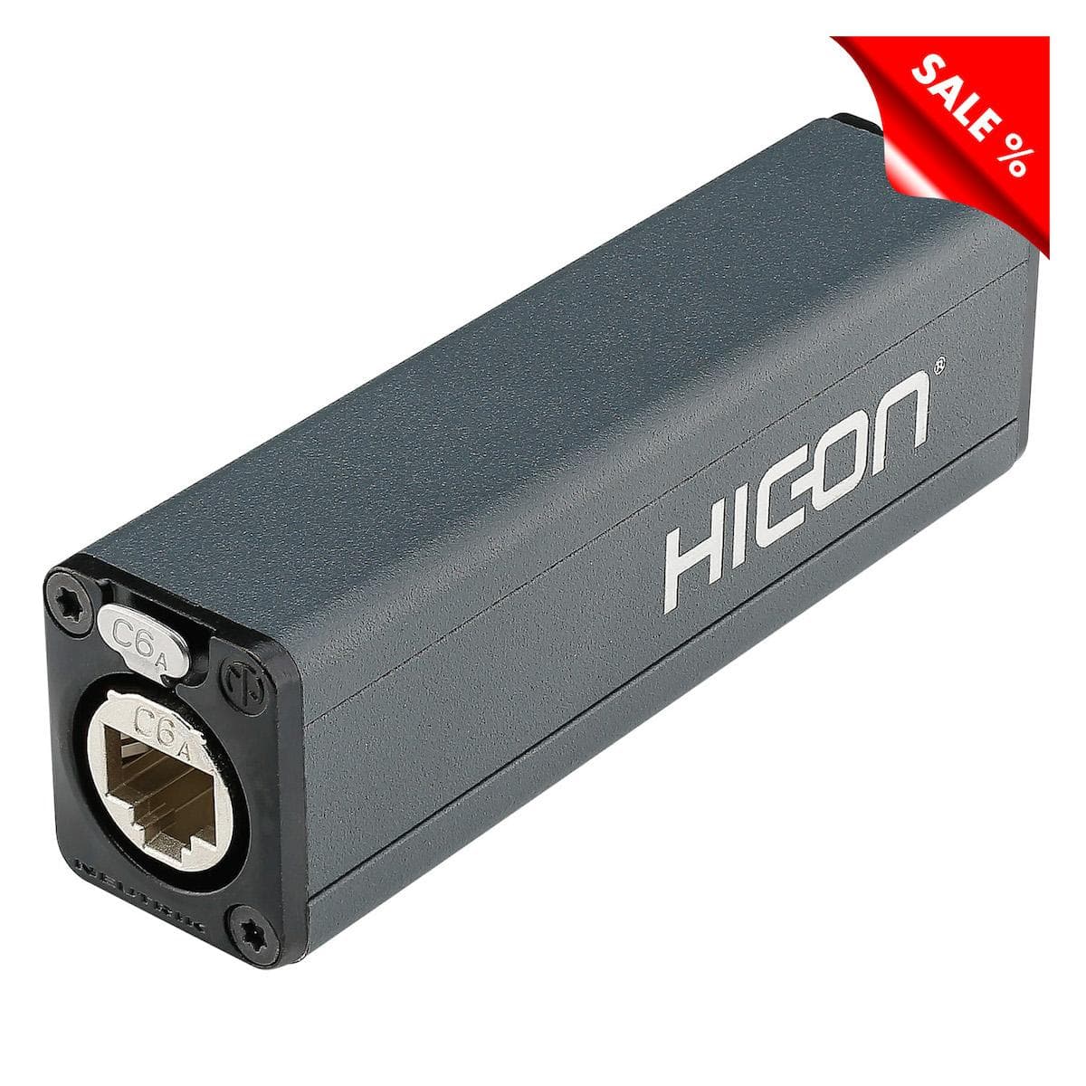 HICON | RJ45 female straight, black