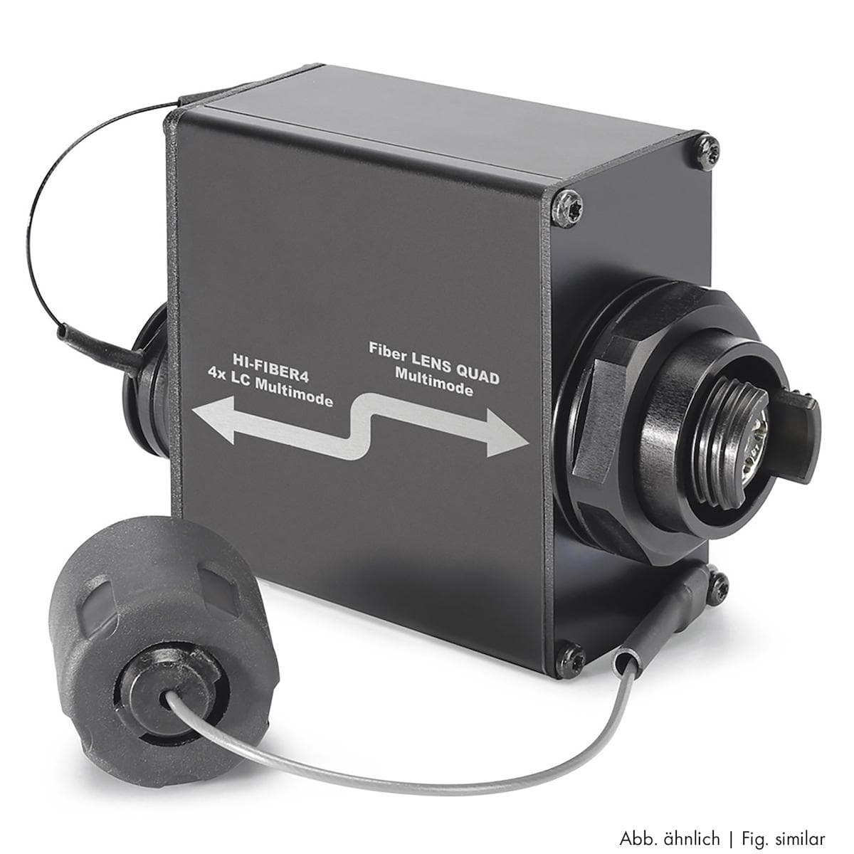 Sommer cable Adapter | fibre LENS QUAD/SC female straight, anthracite