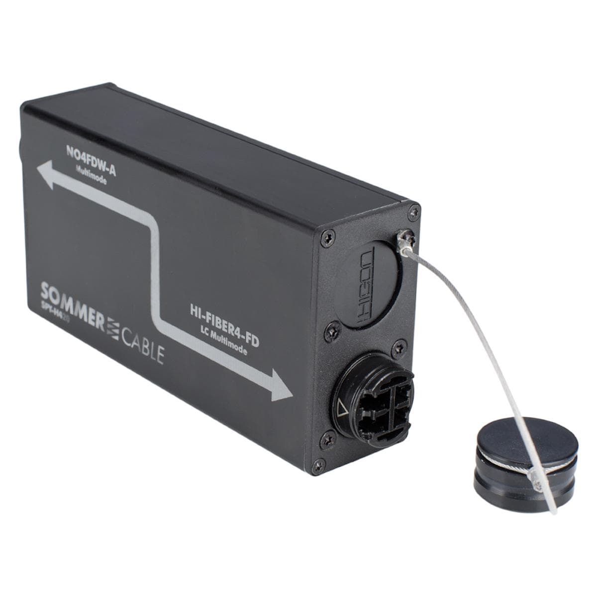 Sommer cable Adapter | LC female/OpticalCon QUAD female straight, anthracite