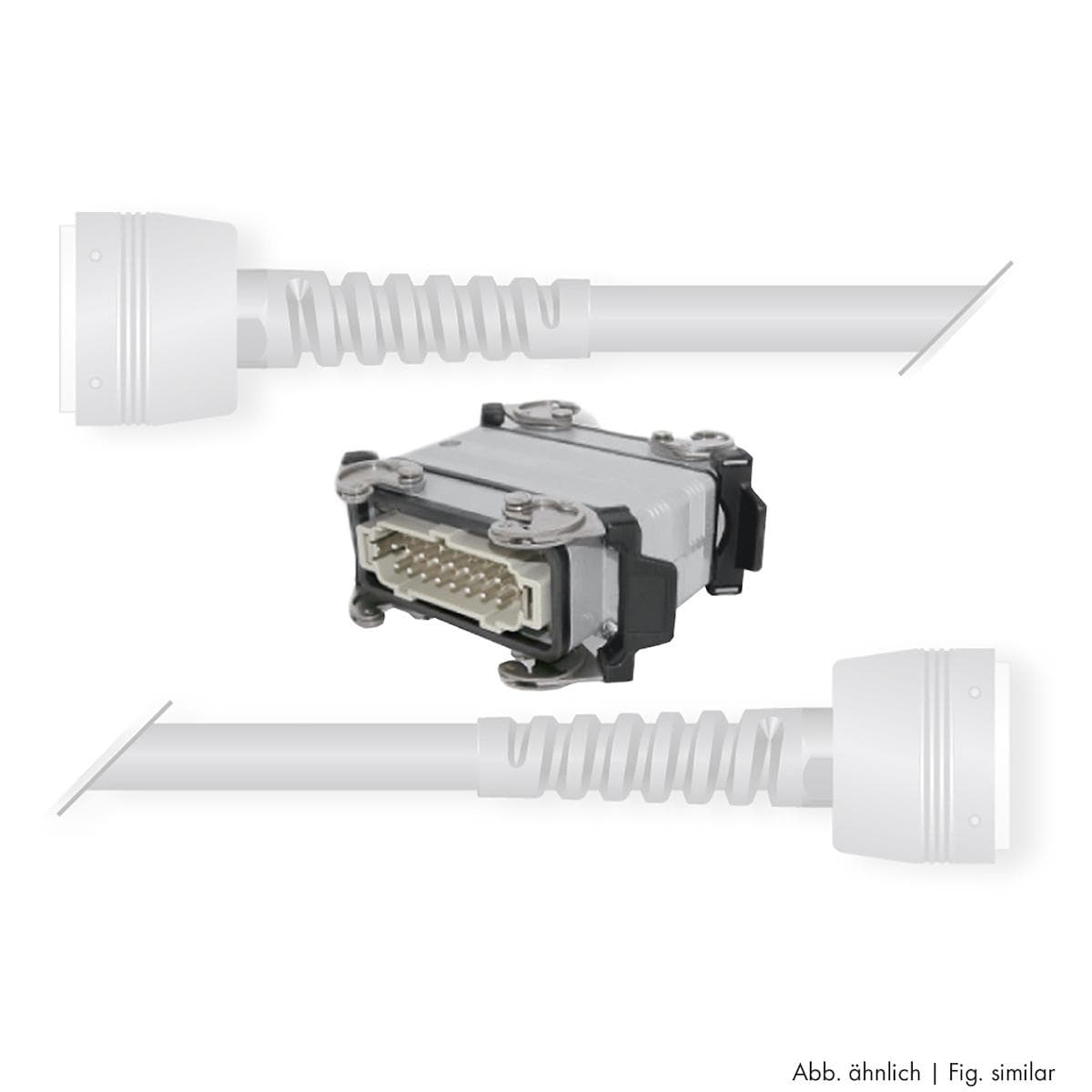 Sommer cable | Multipin 16-pole female/Multipin 16-pole male straight, grey