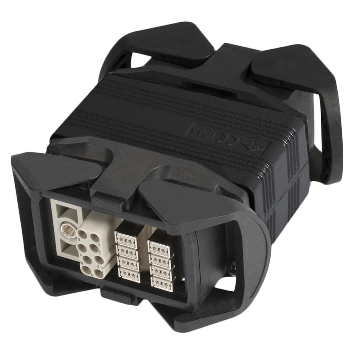 Sommer cable | Multipin male (HAN-ECO w clamps)/Multipin female (HAN-ECO w. clamps) straight, black