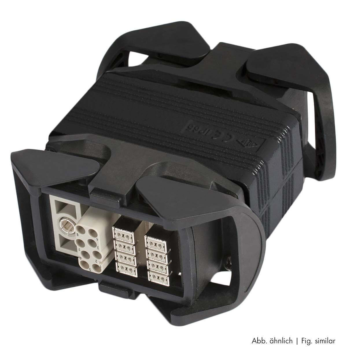 Sommer cable | Multipin male (HAN-ECO w clamps)/Multipin female (HAN-ECO w. clamps) straight, black