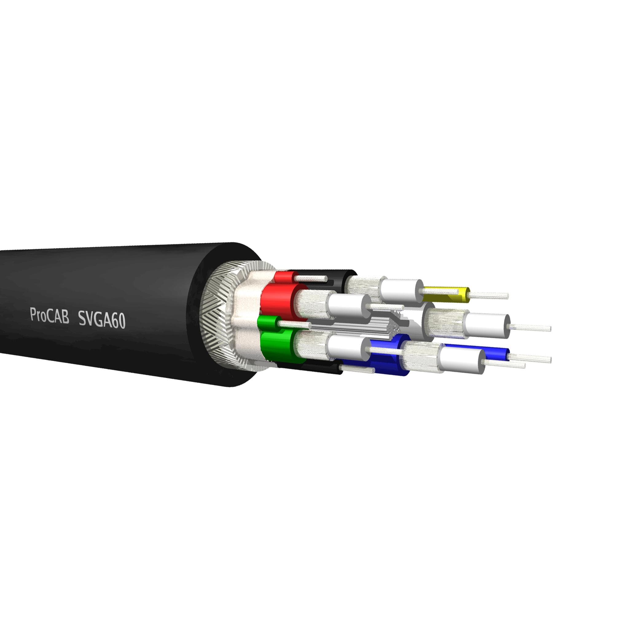 SVGA RGBVH cable - flex 0.14 mm² - 26 AWG - super flexible, double shielded