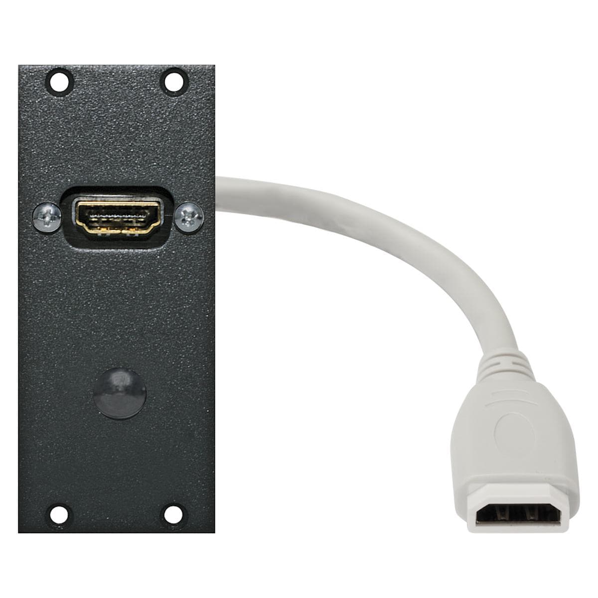 Connector Module HDMI female -> 0,15m cable HDMI female, 2 HE, 1 BE for SYS-series, colour: anthraci