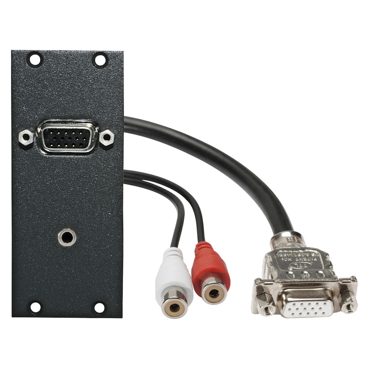 Connector Module VGA + 3,5 mm stereo jack fem. -> 0,15m cable VGA + 2 x RCA fem., 2 HE, 1 BE for SYS