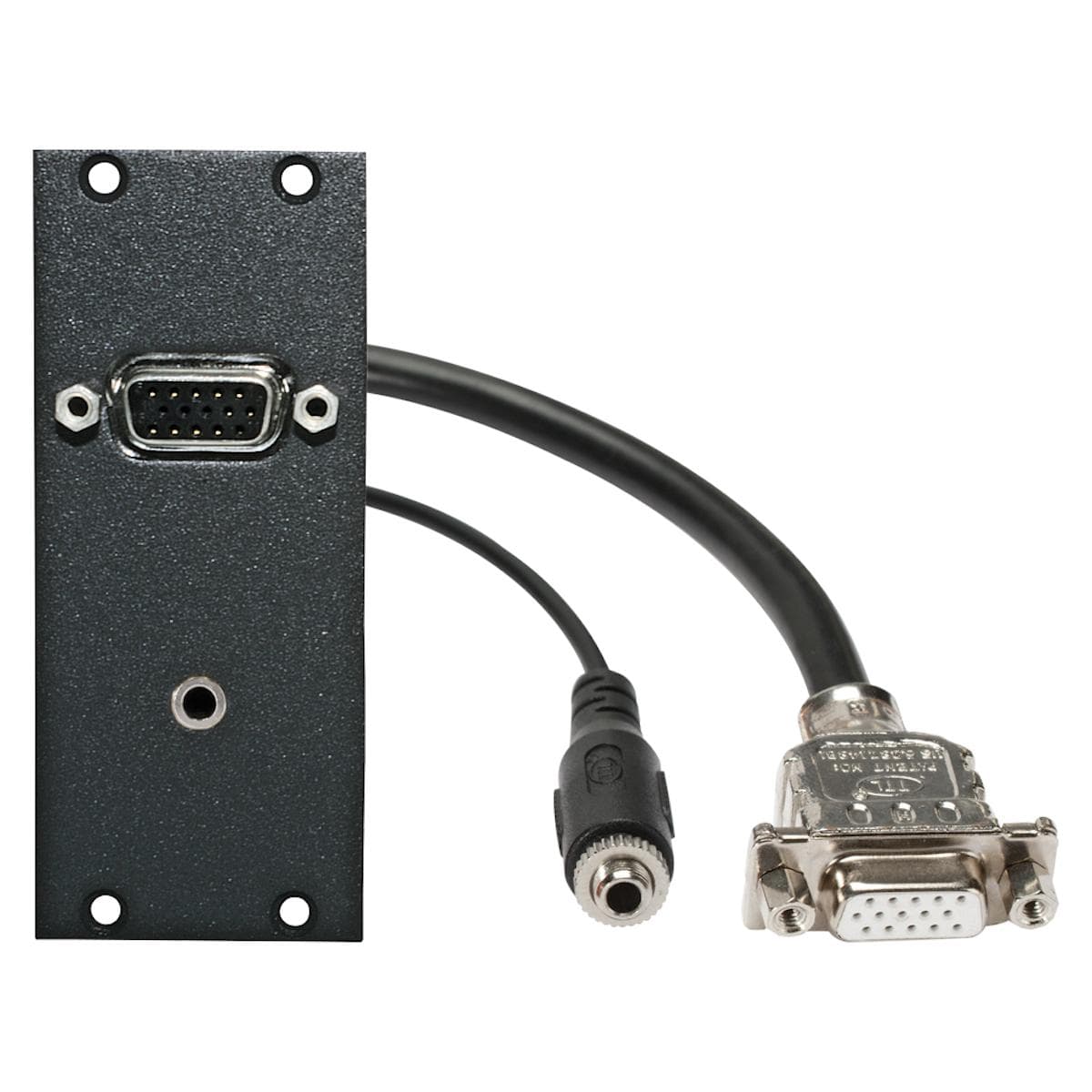 Connector Module VGA + 3,5 mm stereo jack fem. -> 0,2m cabel VGA + 3,5 mm stereo jack fem., 2 HE, 1