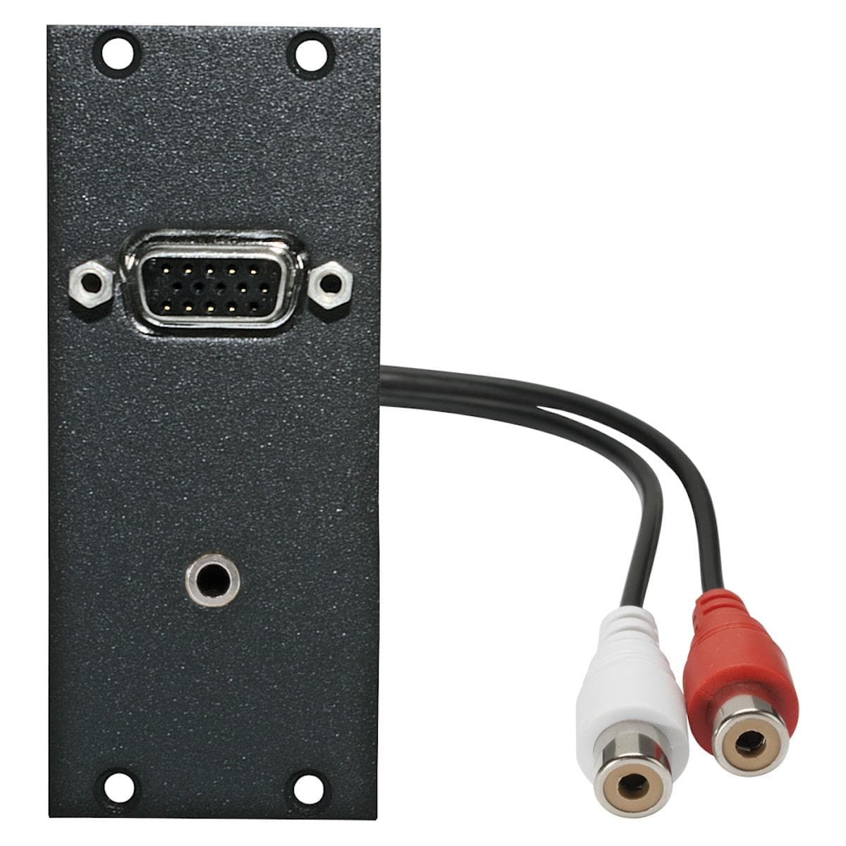Connector Module VGA + 3,5 mm stereo jack fem. -> VGA patch + 0,15m cabel 2x RCA fem., 2 HE, 1 BE fo