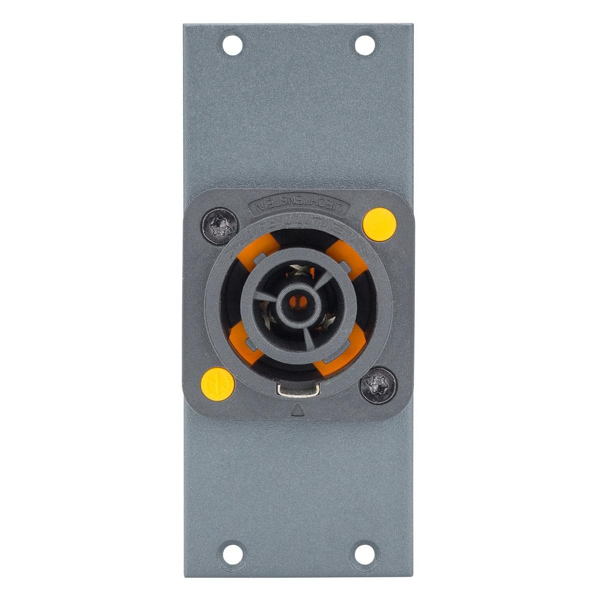 Connector Module Powercon T1 (NAC3FPX), 2 HE, 1 BE for SYS-series, colour: anthracite, RAL 7016