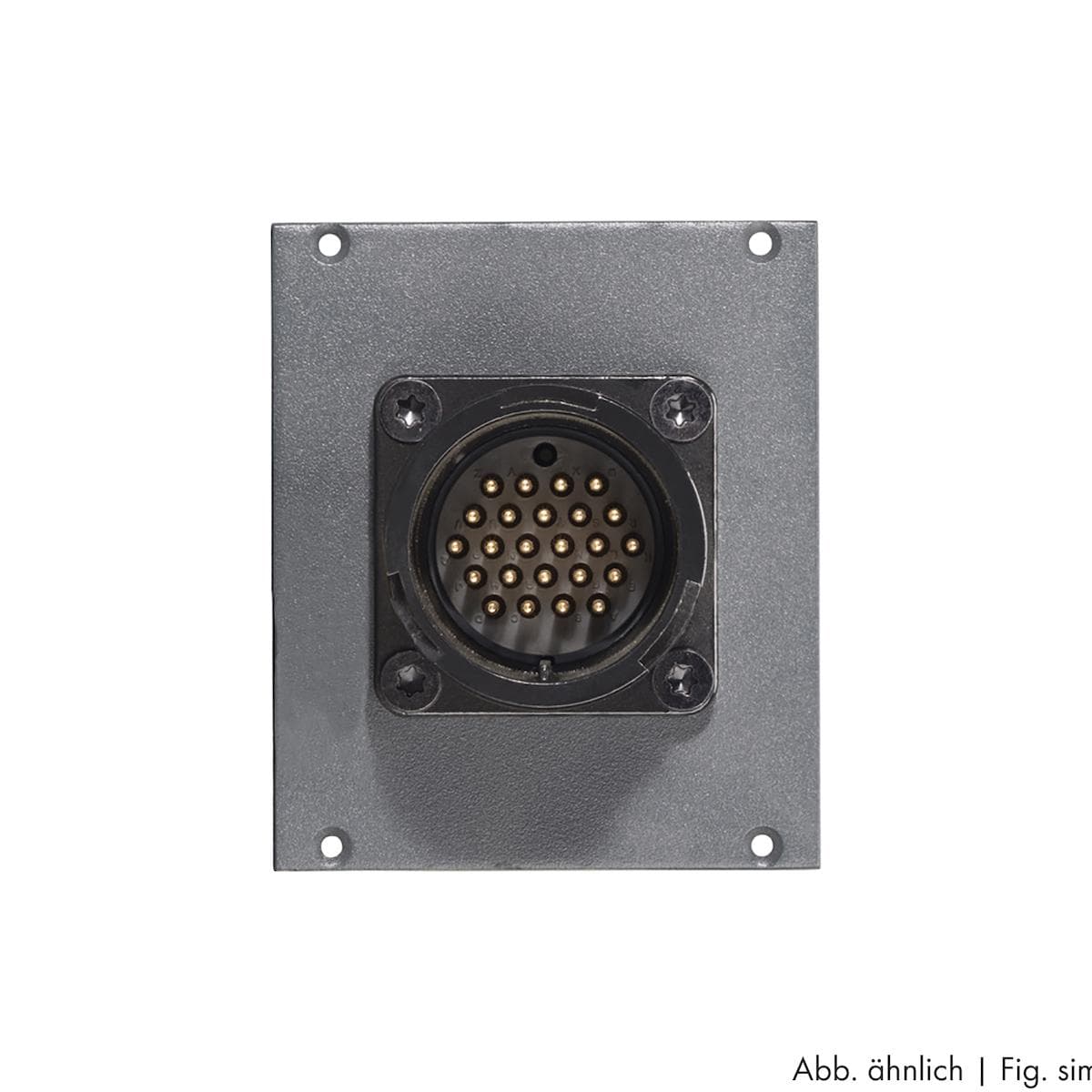 Side panel module LK 24-pole male -> 2 push-on blade con. 14-pole, lockable, 2 HE; depth: 80 mm for