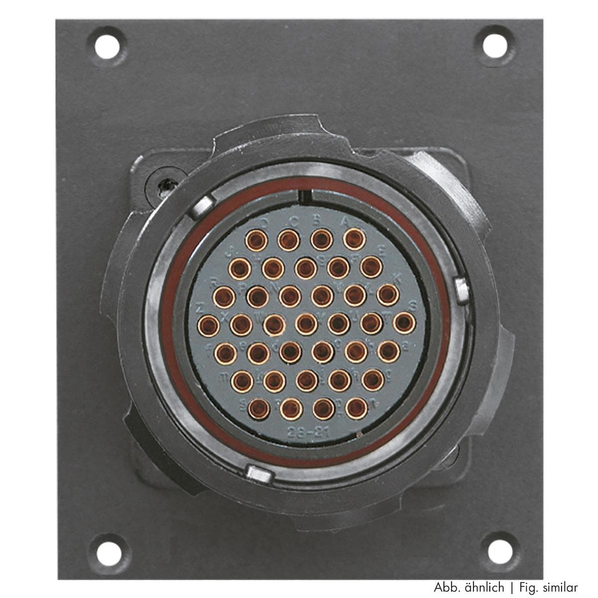 Side panel module LK 37-pole female -> 3 push-on blade con. 14-pole, lockable, 2 HE; depth: 80 mm fo