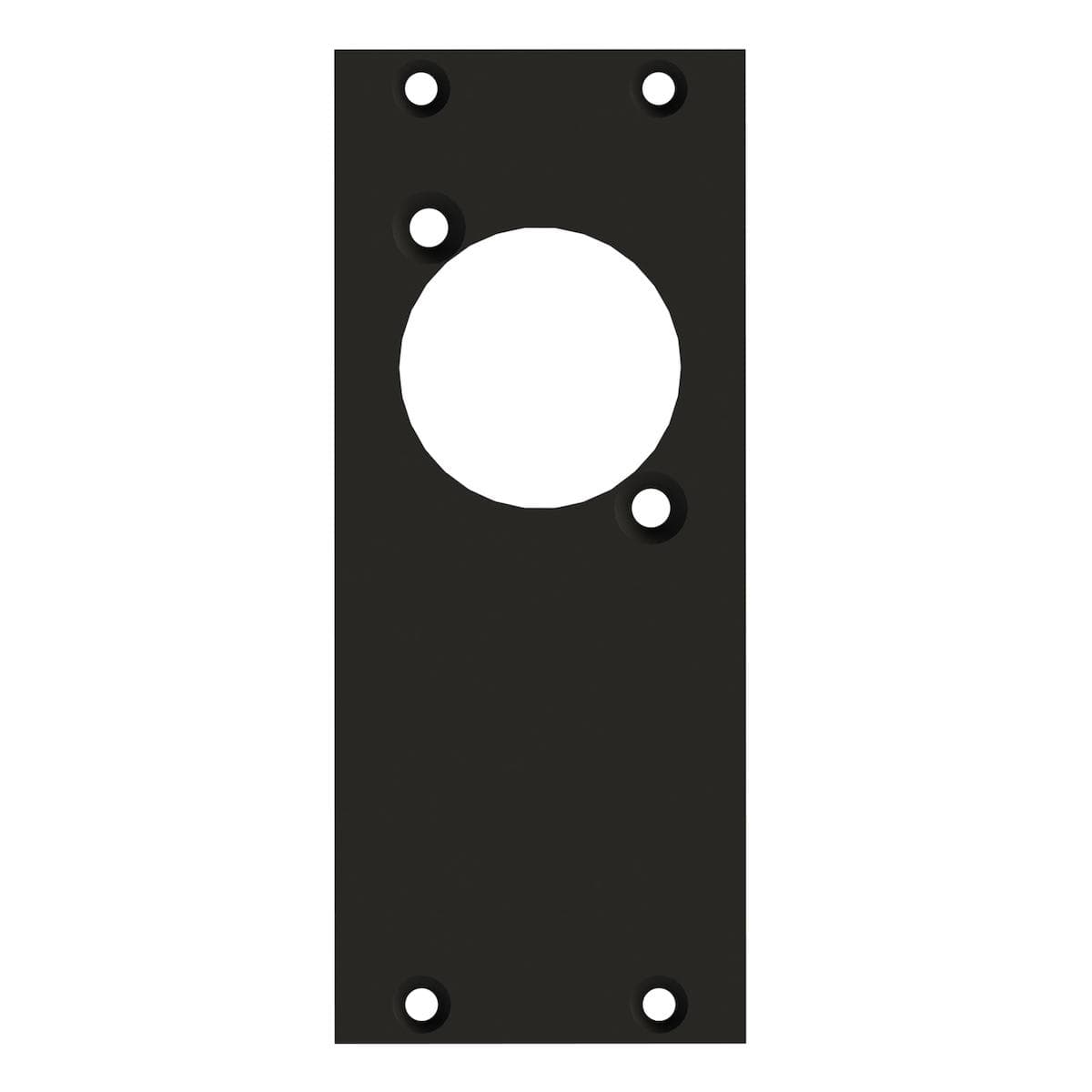 front panel 1 x D-hole, 2 HE, 1 BE for SYS-series, 2.5 mm galvanized steel sheet, colour: anthracite