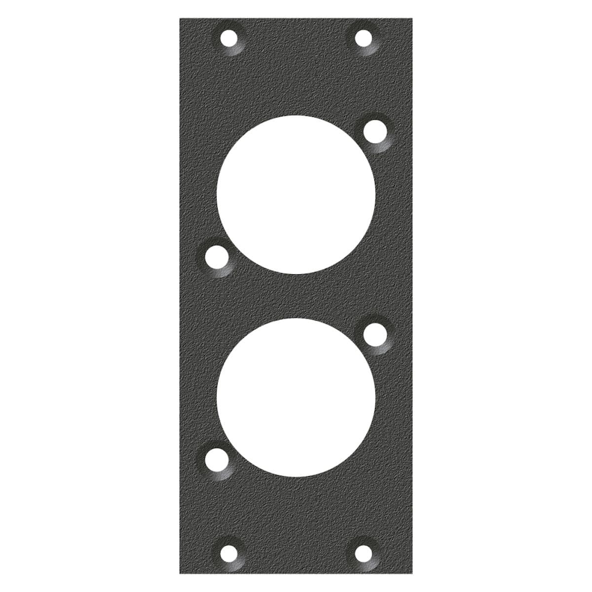 front panel 2 x D-Series cutout, 90° angled, 2 HE, 1 BE for SYS-series, Galvanized sheet steel, colo
