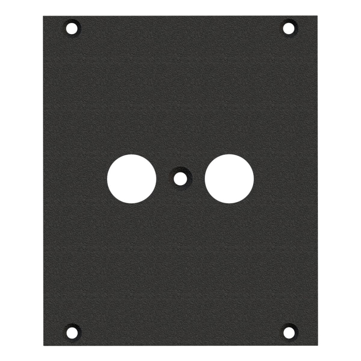 front panel 2 x Antenna socket, 2 HE, 2 BE for SYS-series, Galvanized sheet steel, colour: anthracit
