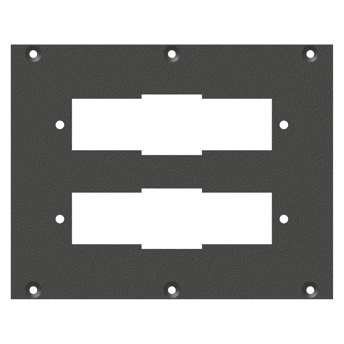 front panel SIEMENS male/female connecting strip, 2 HE, 3 BE for SYS-series, Galvanized sheet steel,