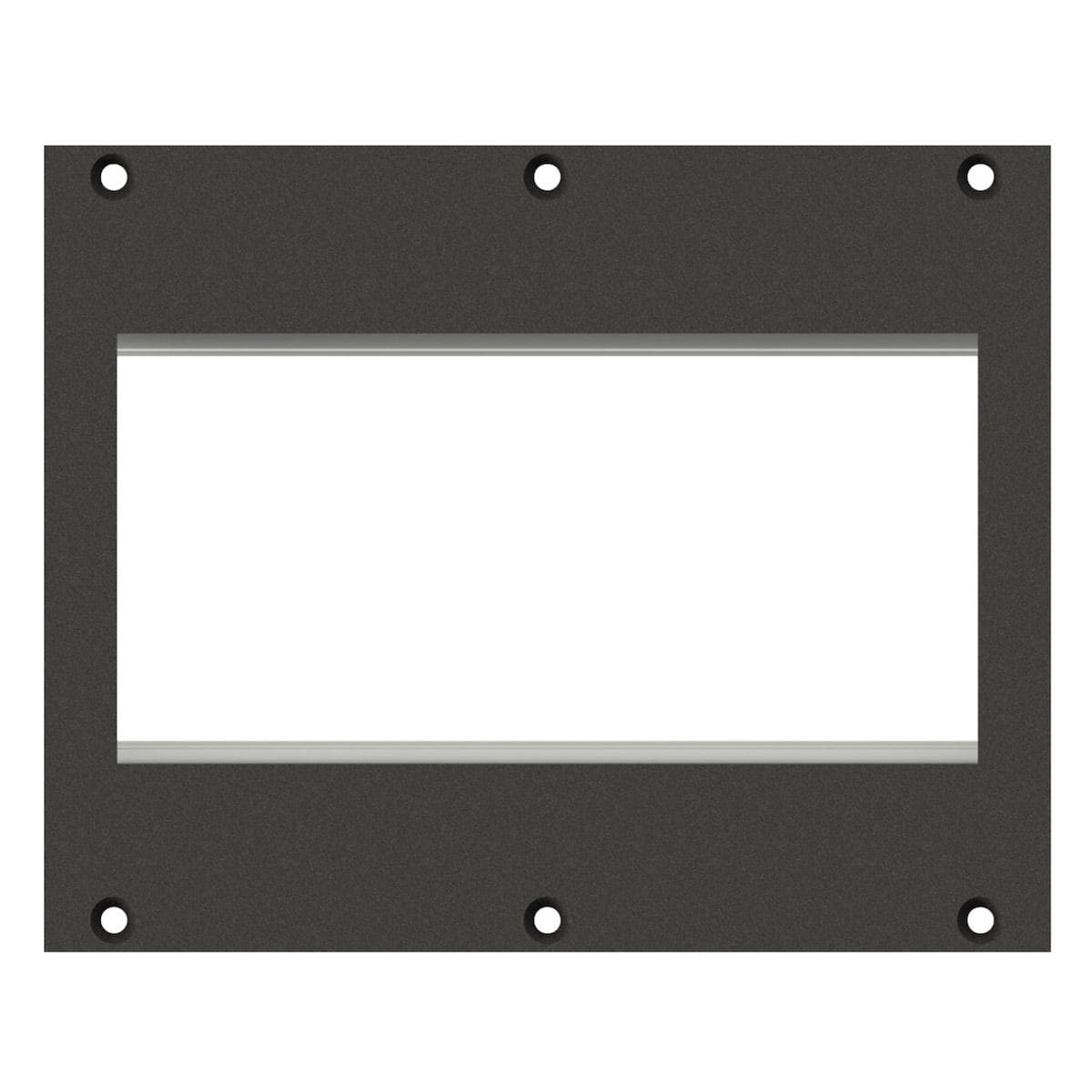 front panel 2 x W45 modules, 2 HE, 3 BE for SYS-series, Galvanized sheet steel, colour: anthracite,